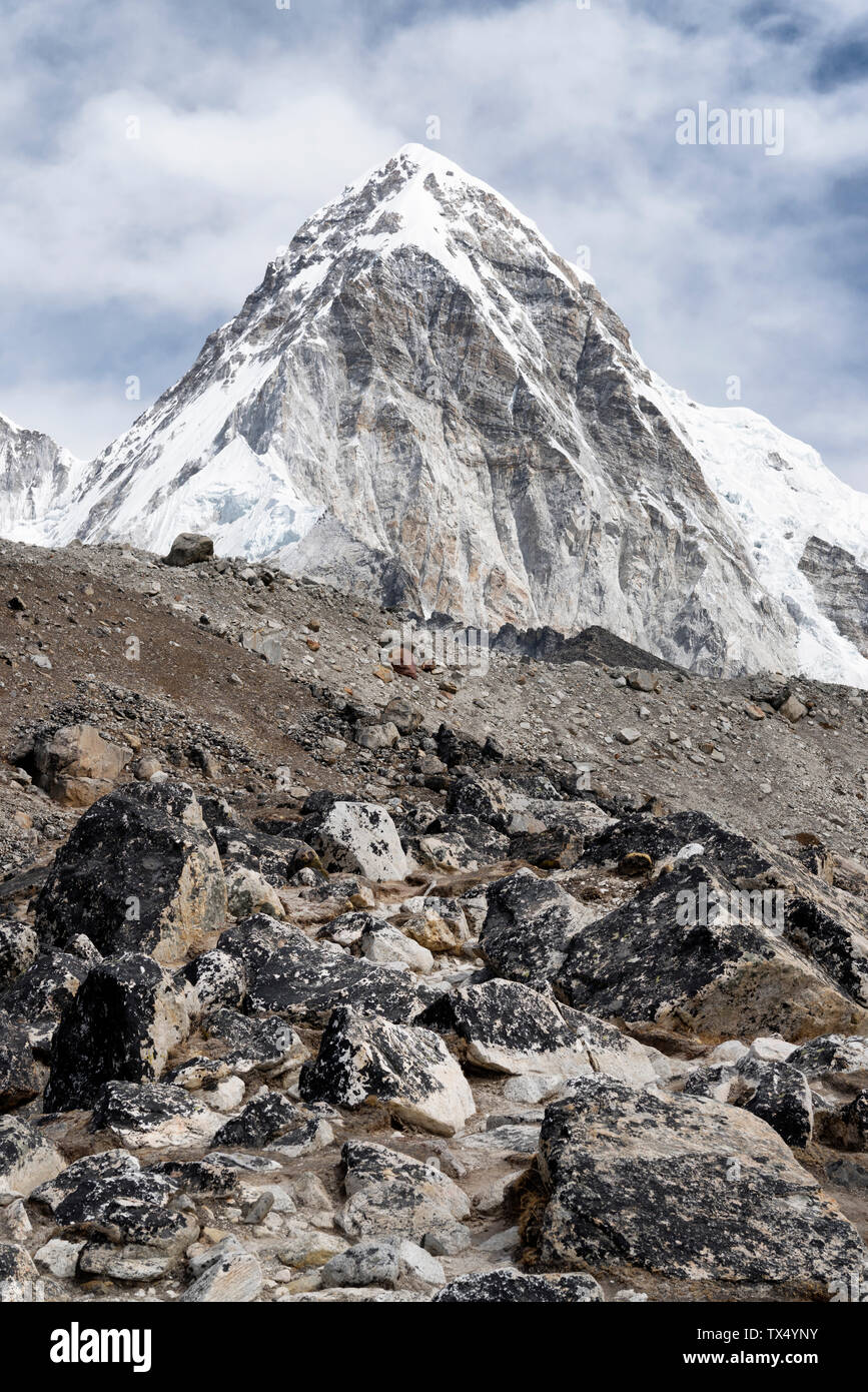 Nepal, Solo Khumbu, Everest, Lobuche, Pumori Stock Photo