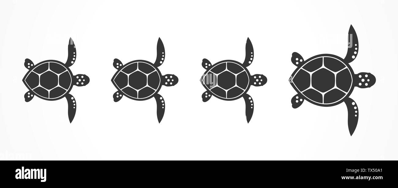 Turtles family. Vector illustration Stock Vector