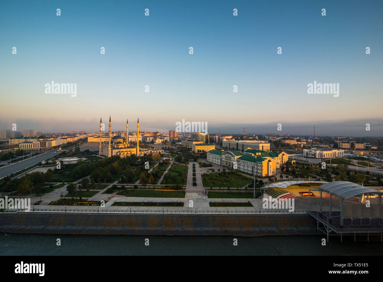 Overlook over Grozny , Grozny, Chechnya Stock Photo