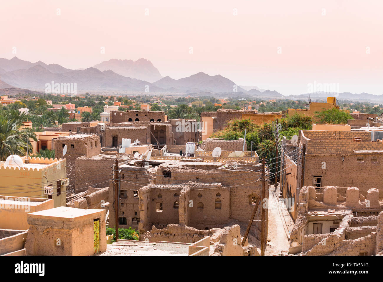 Loam buidlings in Bahla, Ad Dakhiliyah, Oman Stock Photo