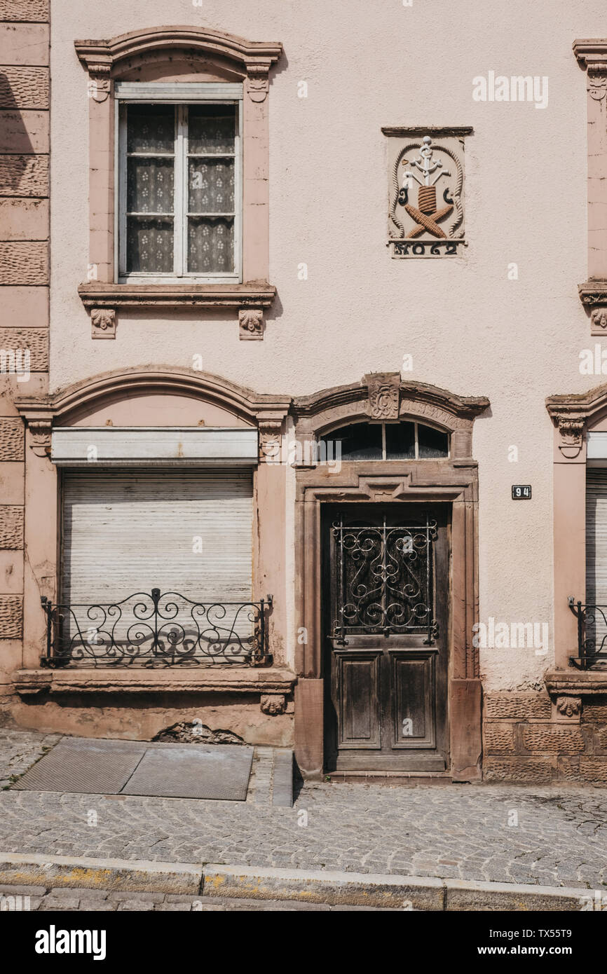 Vianden, Luxembourg May 18, 2019 Facade of an old Luxembourgish
