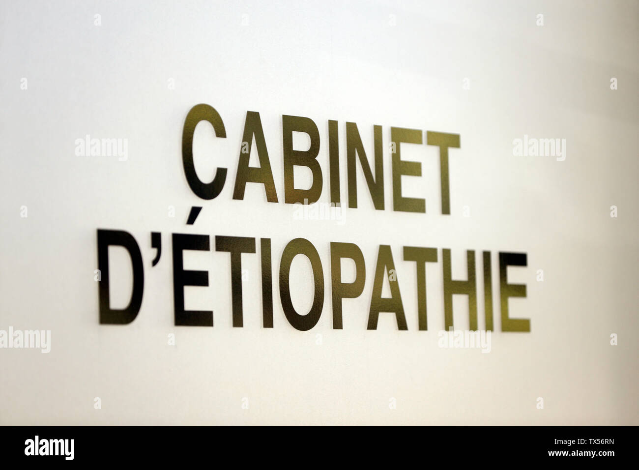 Etiopathy cabinet Stock Photo