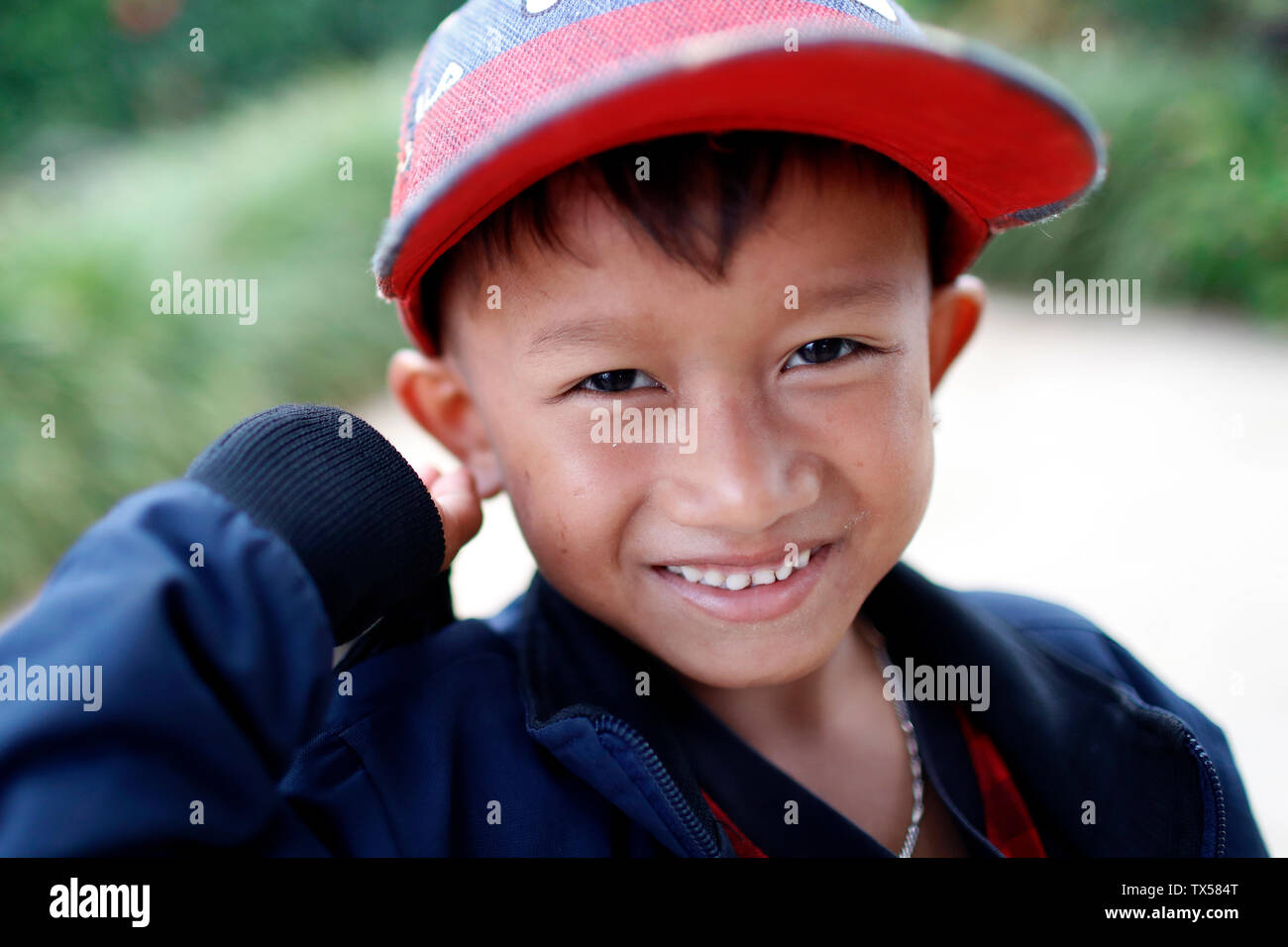 Ethnic minority child Stock Photo