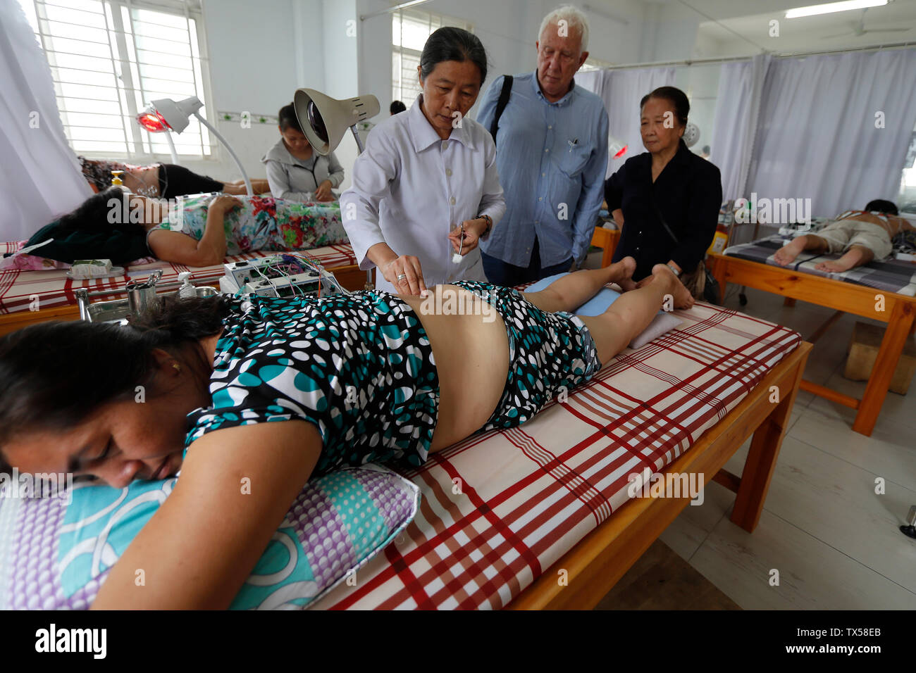 Vietnamese traditional medicine clinic Stock Photo