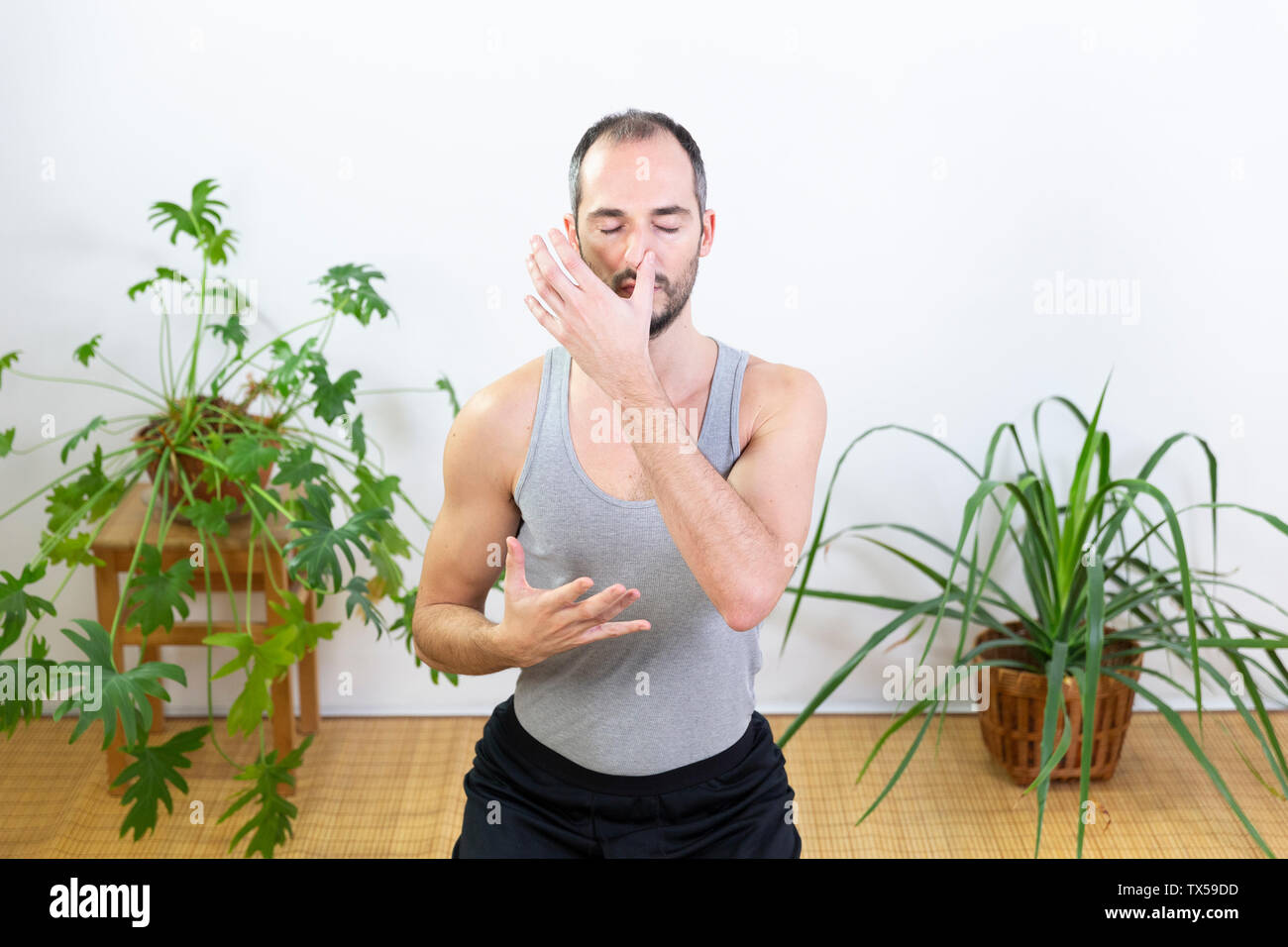 breathing Stock Photo