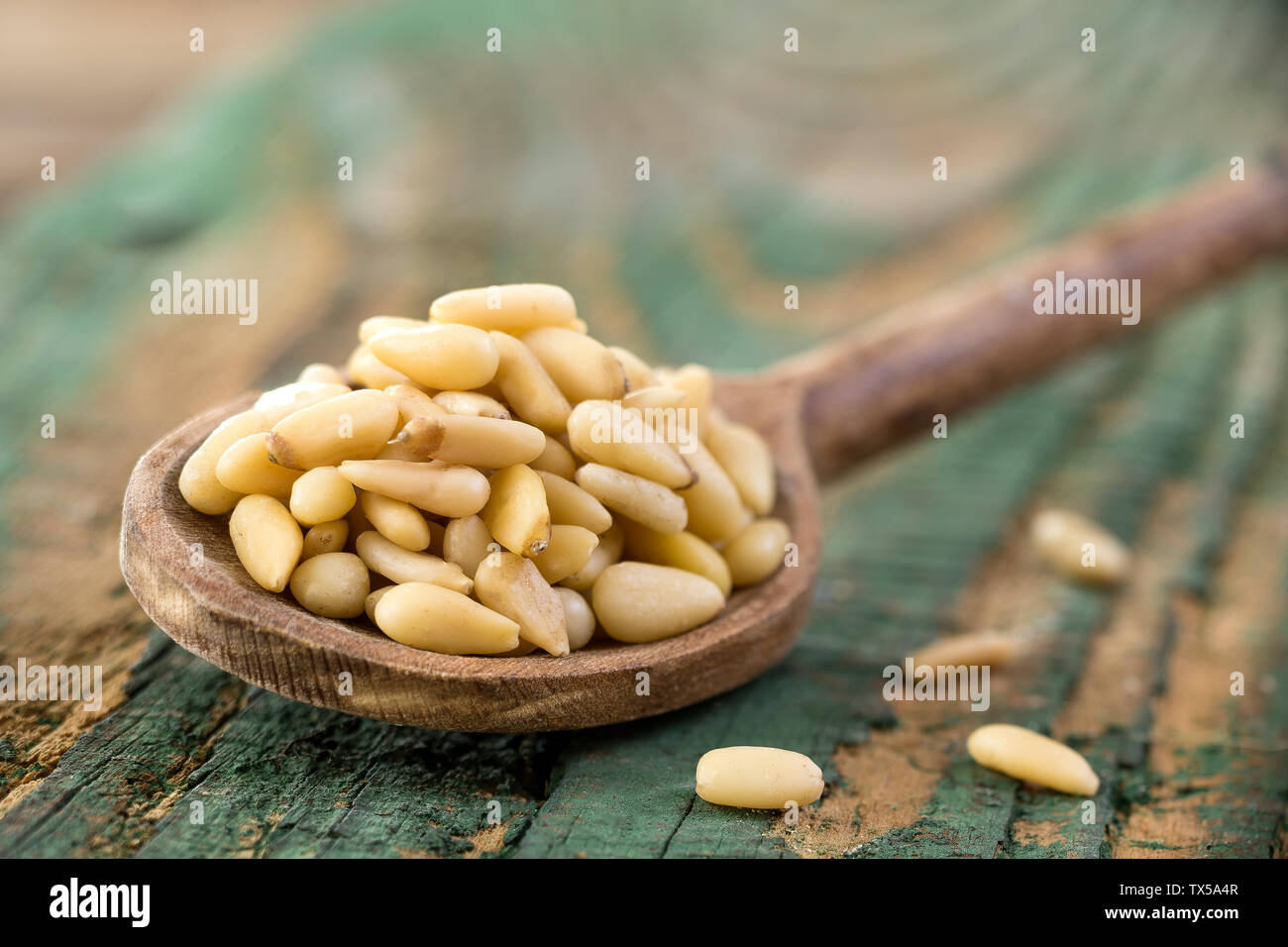 Pine nuts Stock Photo