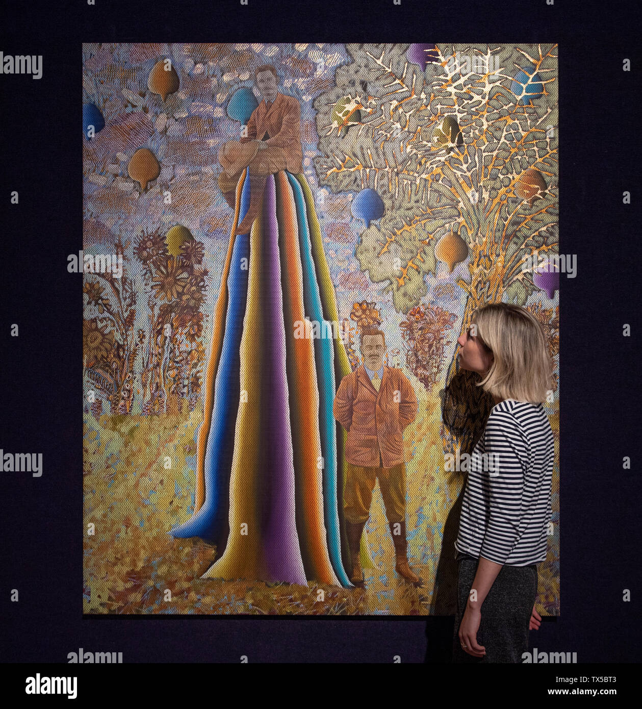 Bonhams, New Bond Street, London, UK. 24th June 2019. Modern and Contemporary Art preview before the sale on 27th June 2019. Image: David Brian Smith, Ant Hill Wednesday 2012, estimate £4,000-6,000. Credit: Malcolm Park/Alamy Live News. Stock Photo