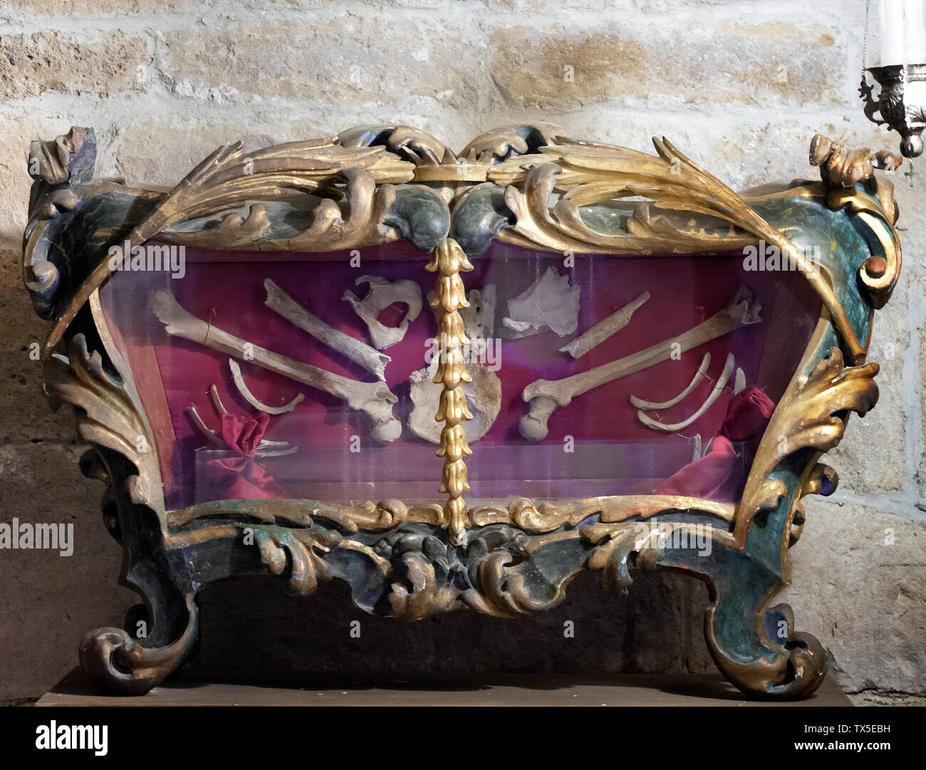 The bones of Saint Mamilliano, aka Mamiliano in the Duomo of Sovana
