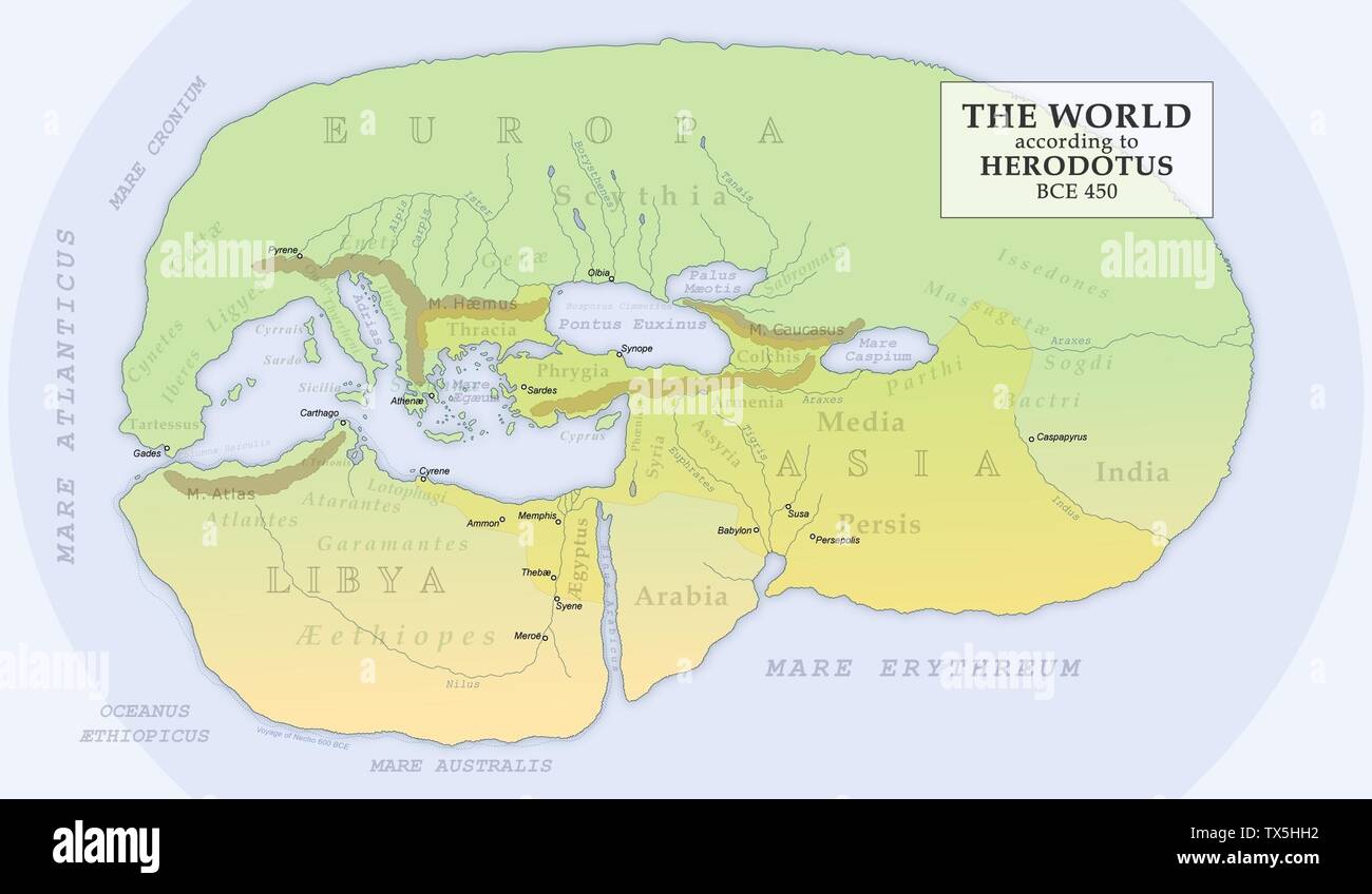 Herodotus Map Of The World Herodotus Map Hi-Res Stock Photography And Images - Alamy
