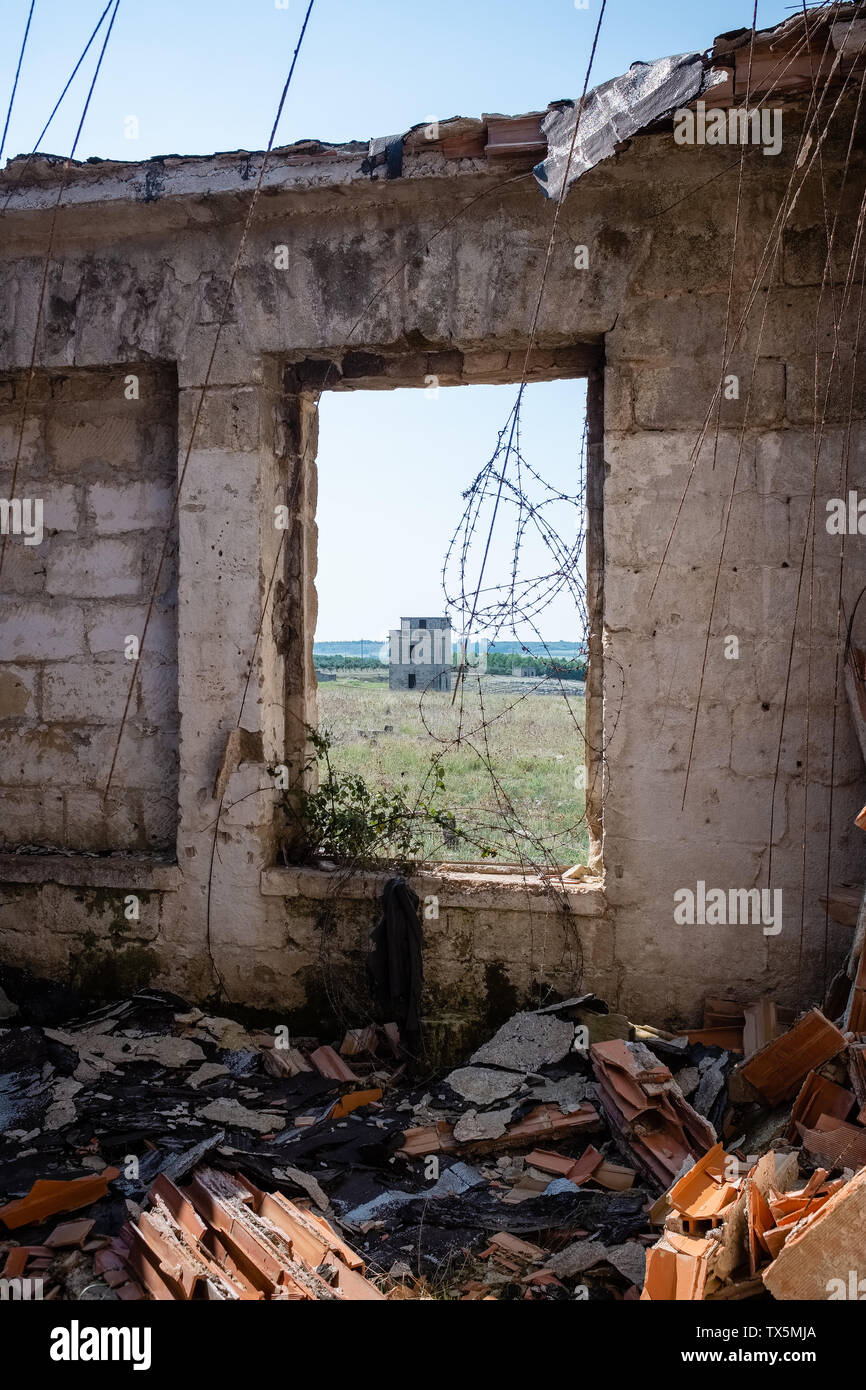 Ruins of former IIWW refugees camp. Altamura, Apulia region, italy Stock Photo