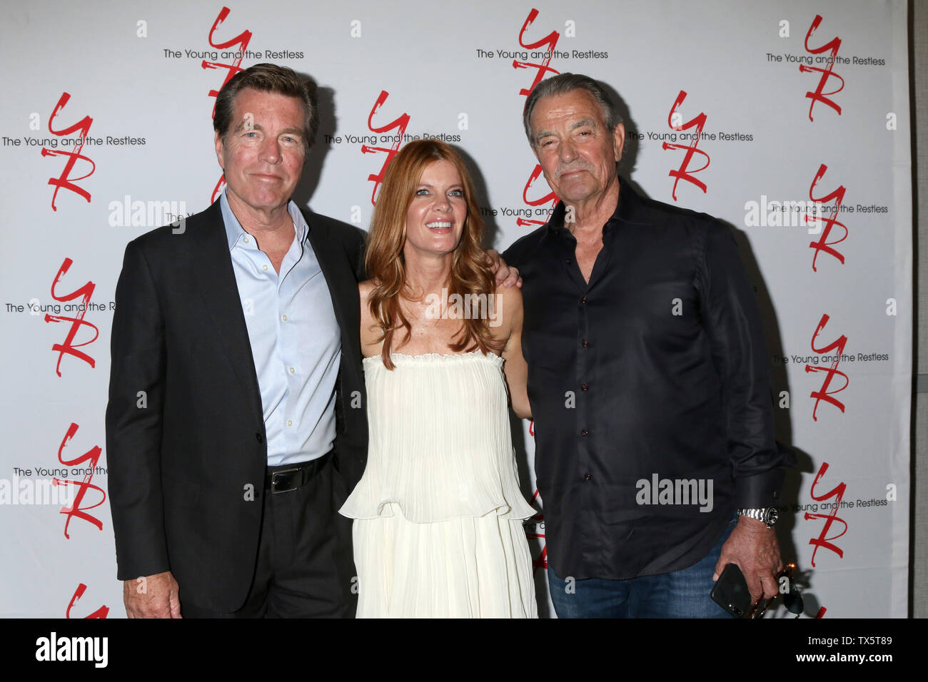 June 23, 2019 - Burbank, CA, USA - LOS ANGELES - JUN 23:  Peter Bergman, Michelle Stafford, Eric Braeden at the Young and The Restless Fan Club Luncheon at the Marriott Burbank Convention Center on June 23, 2019 in Burbank, CA (Credit Image: © Kay Blake/ZUMA Wire) Stock Photo