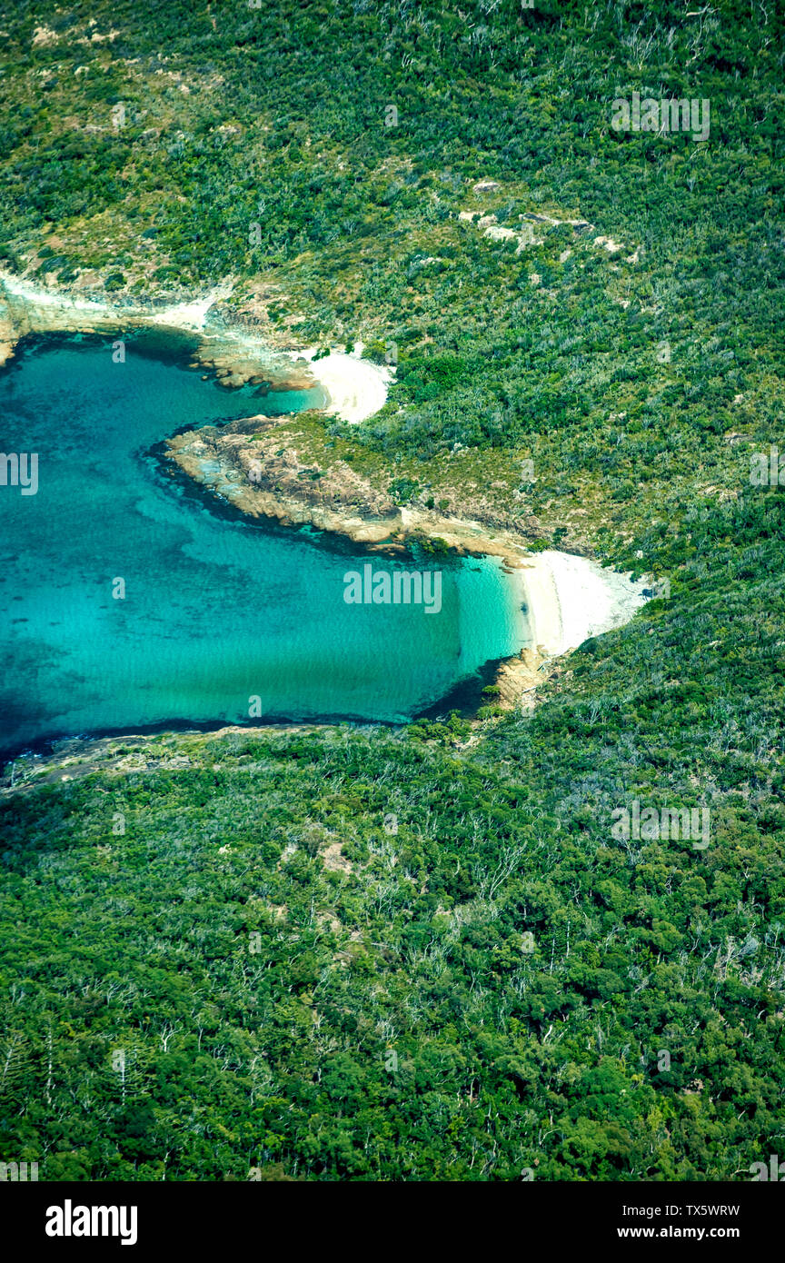 Aerial view of beautiful Whitehaven Beach in Whitsunday Islands