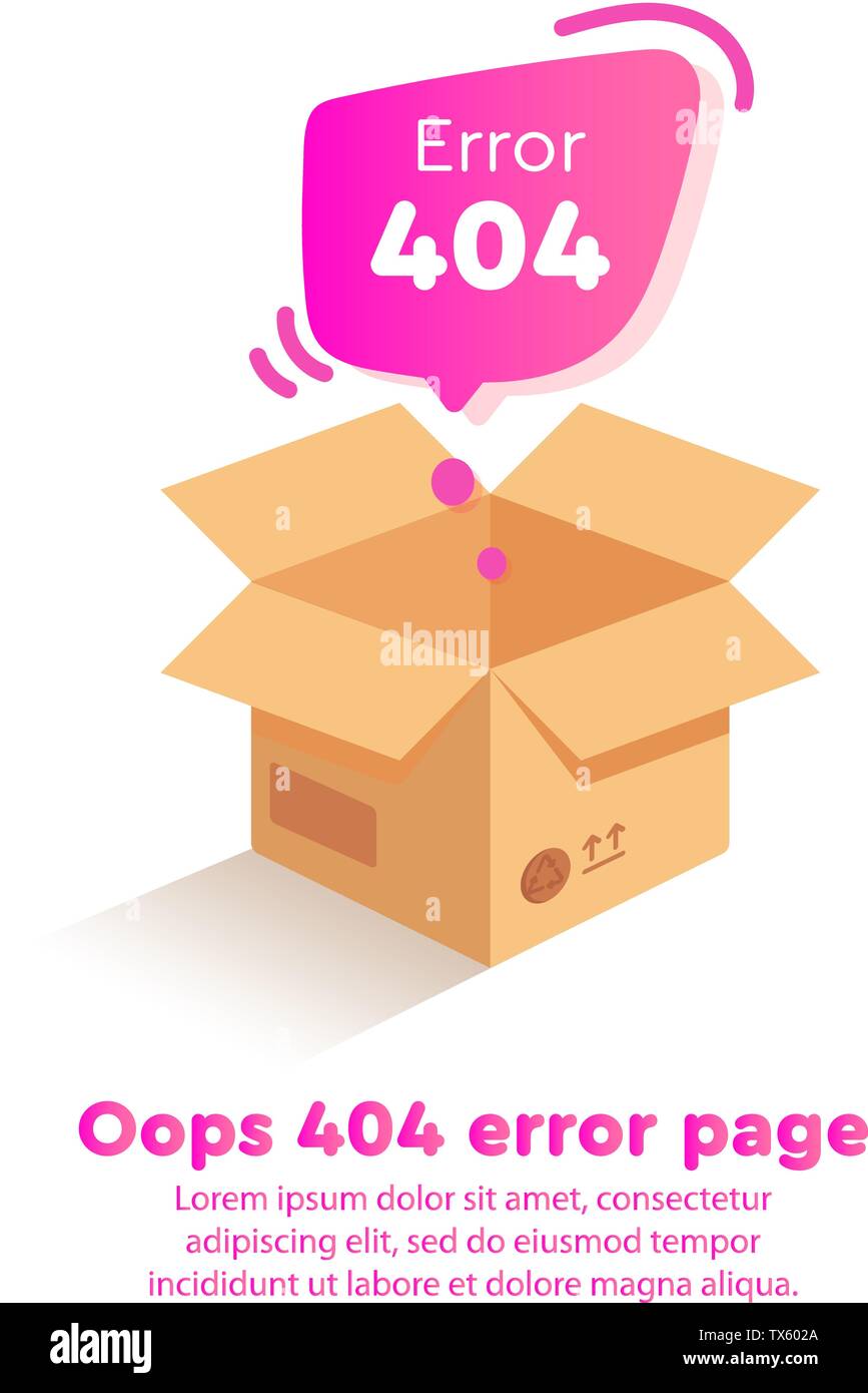 The page you requested could not be found. Stock Vector