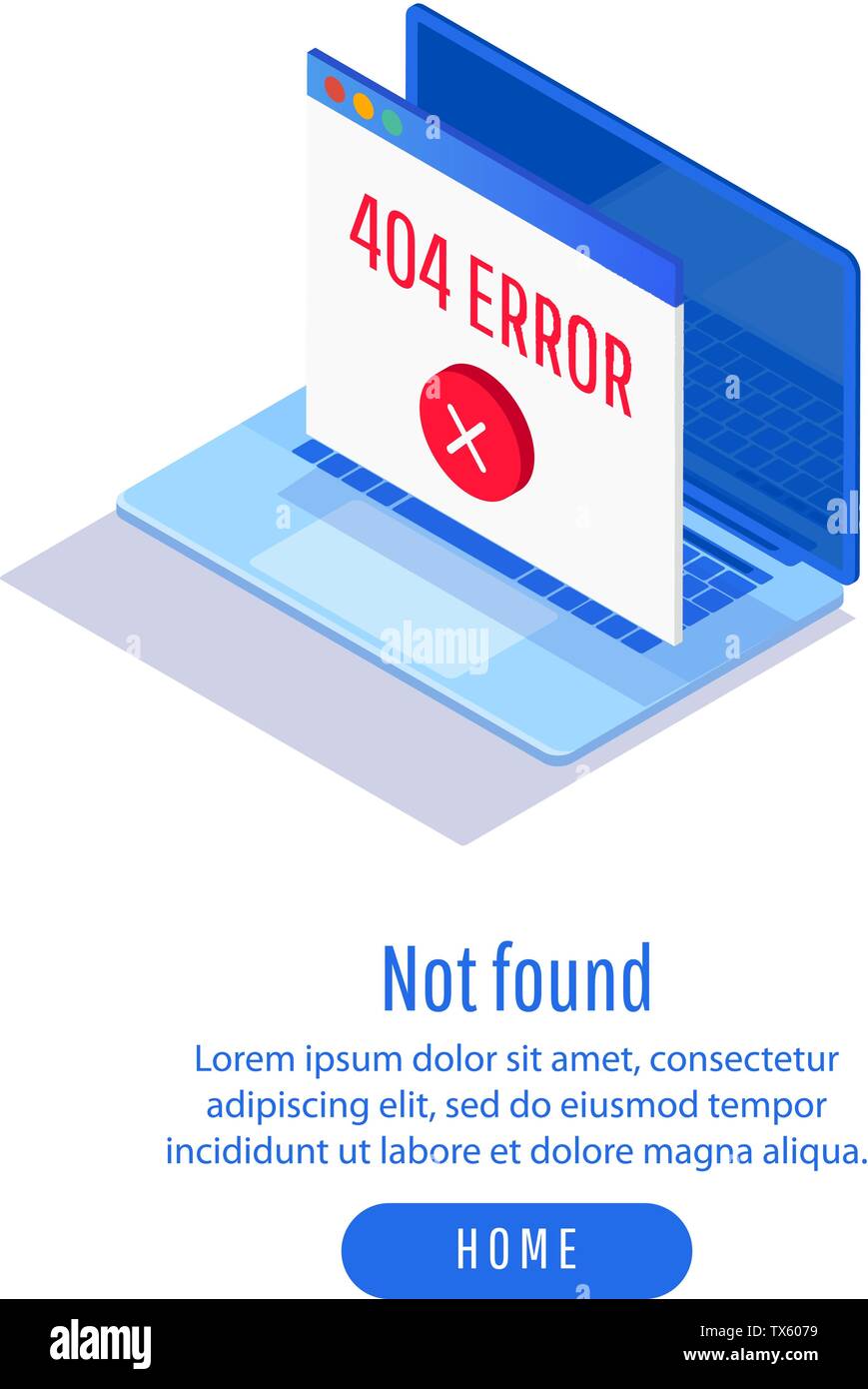 The page you requested could not be found. Stock Vector