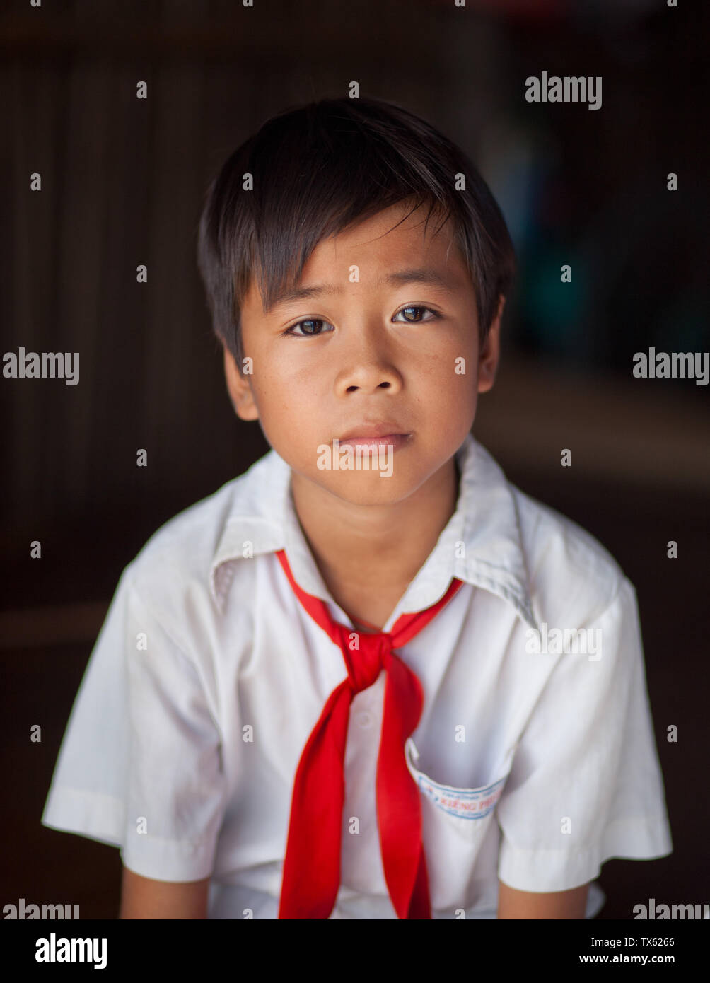 Asian elementary school children in South Vietnam,, Ho Chi Minh City aka Saigon Stock Photo