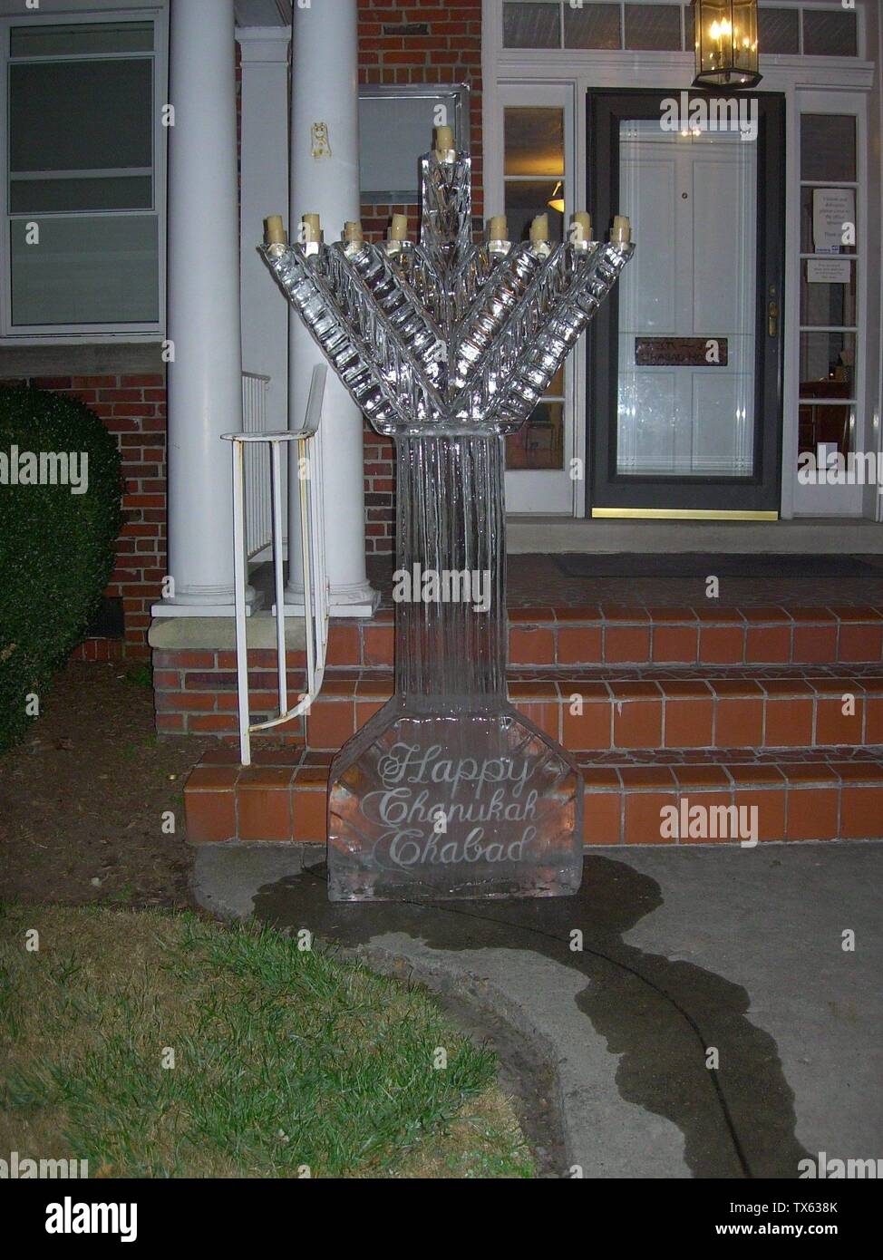 Ice sculpture of a menorah hires stock photography and images Alamy