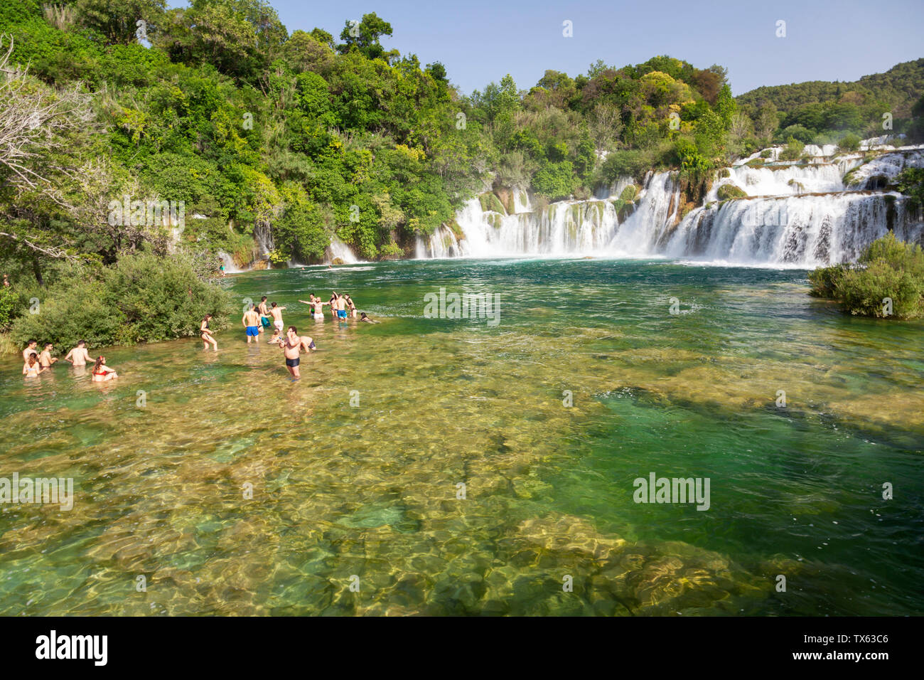 Skradinski Buk Waterfall In Krka National Park Croatia Stock Photo Alamy