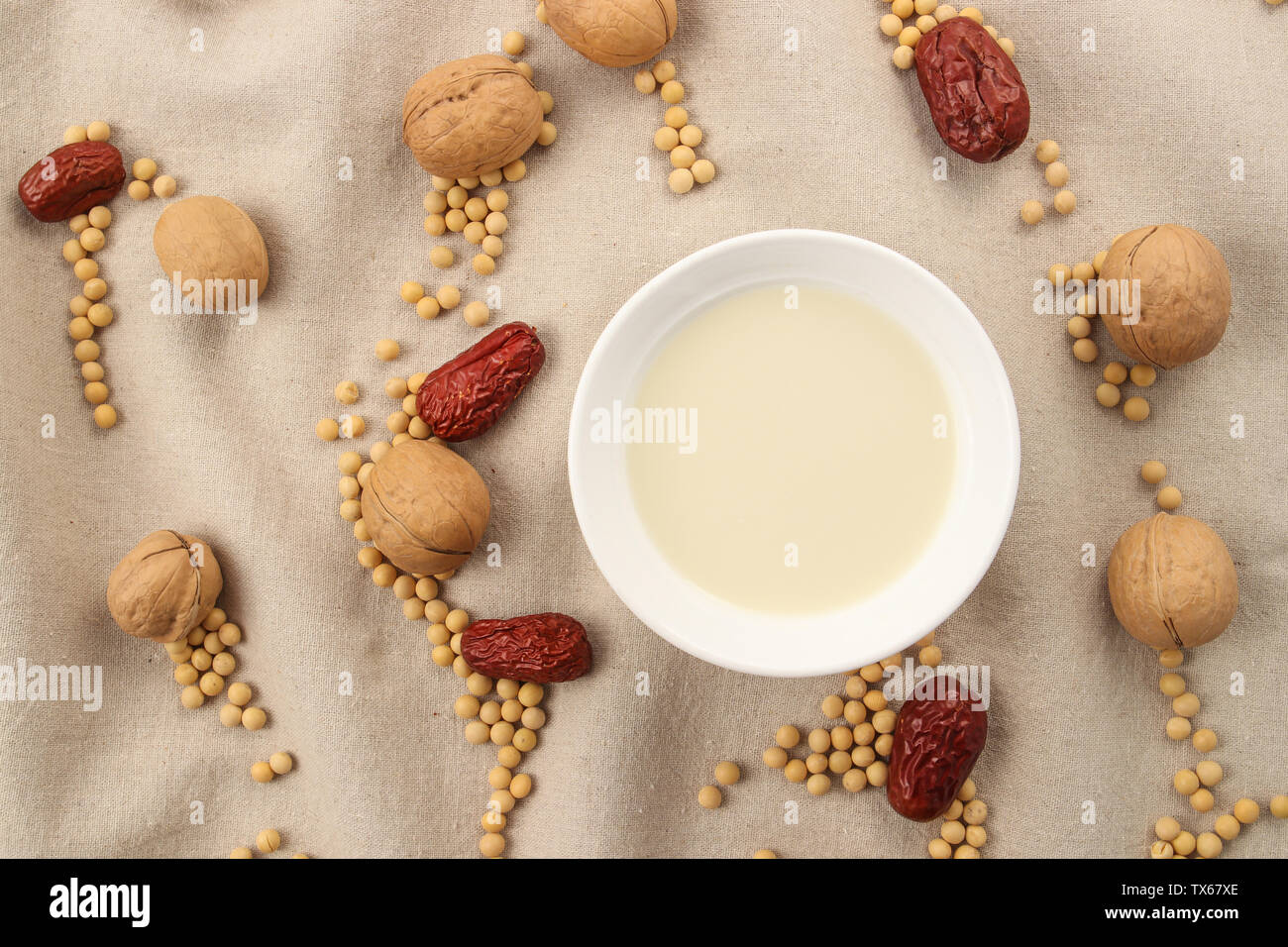 Healthy soybean milk Stock Photo Alamy