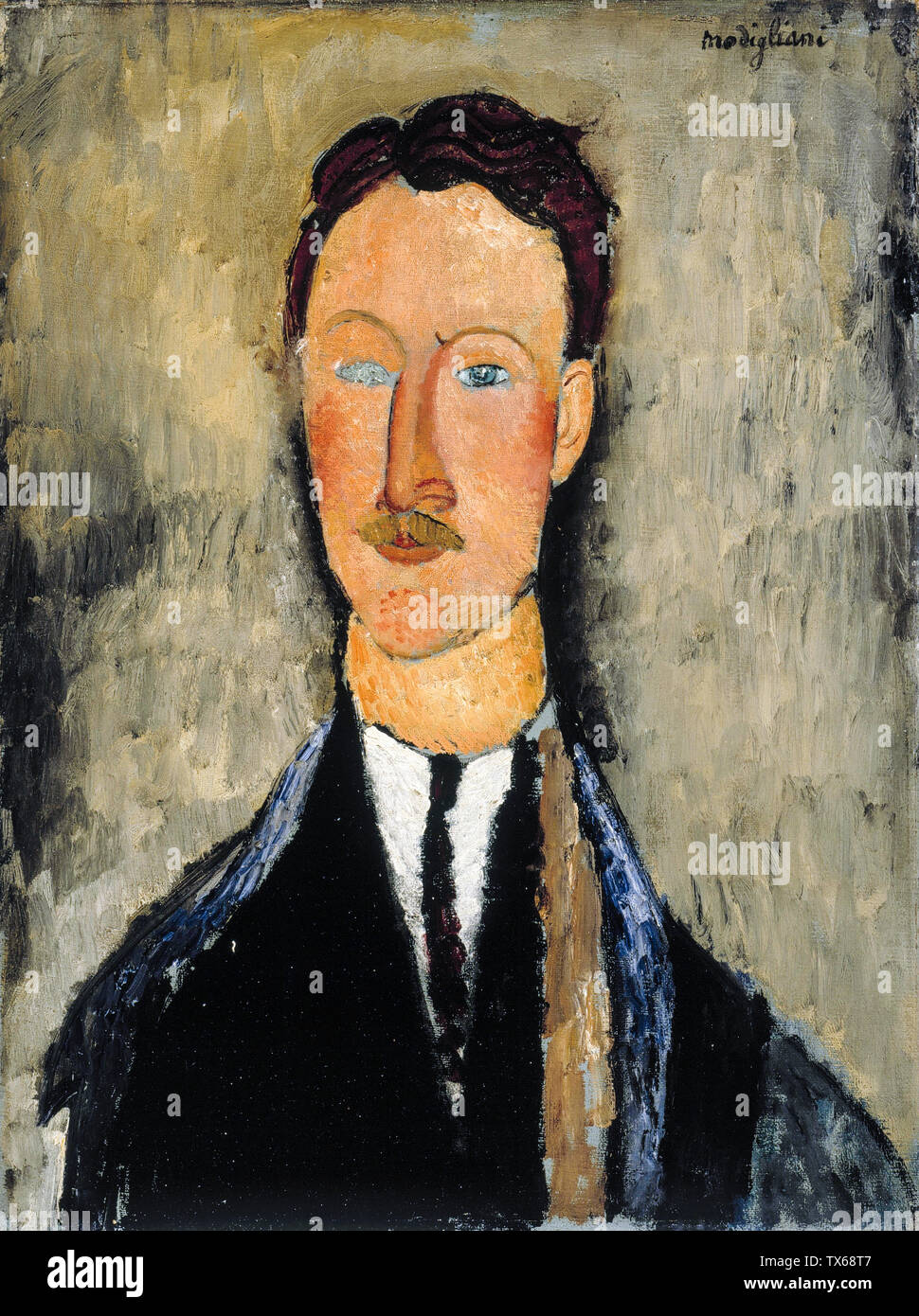 Amedeo Modigliani, Portrait of the Artist Léopold Survage, painting, 1918 Stock Photo