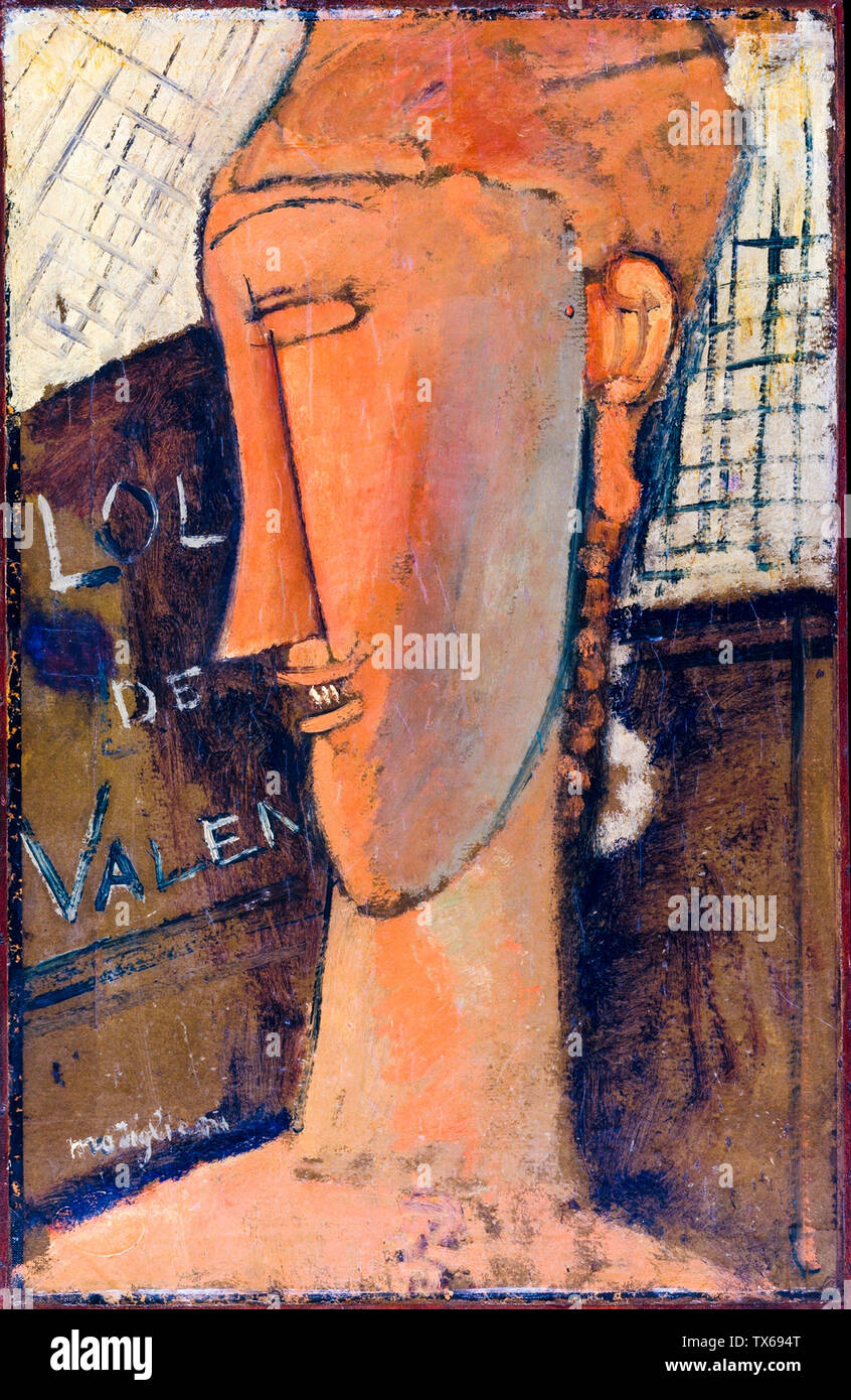 Amedeo Modigliani, Lola de Valence, portrait painting, 1915 Stock Photo