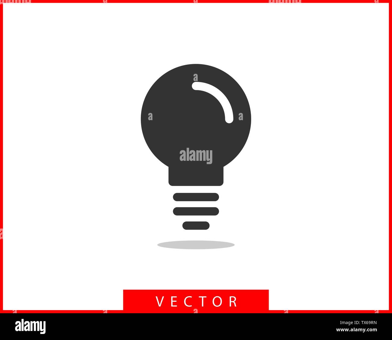 Light bulb icon vector. Llightbulb idea logo concept. Lamp electricity