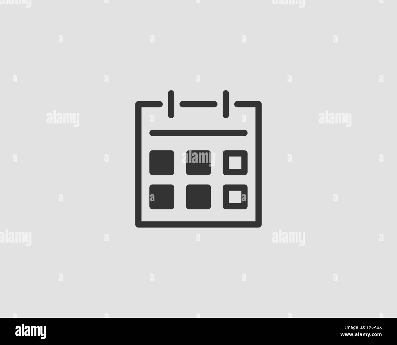Calendar icon vector flat line design Stock Vector Image & Art - Alamy