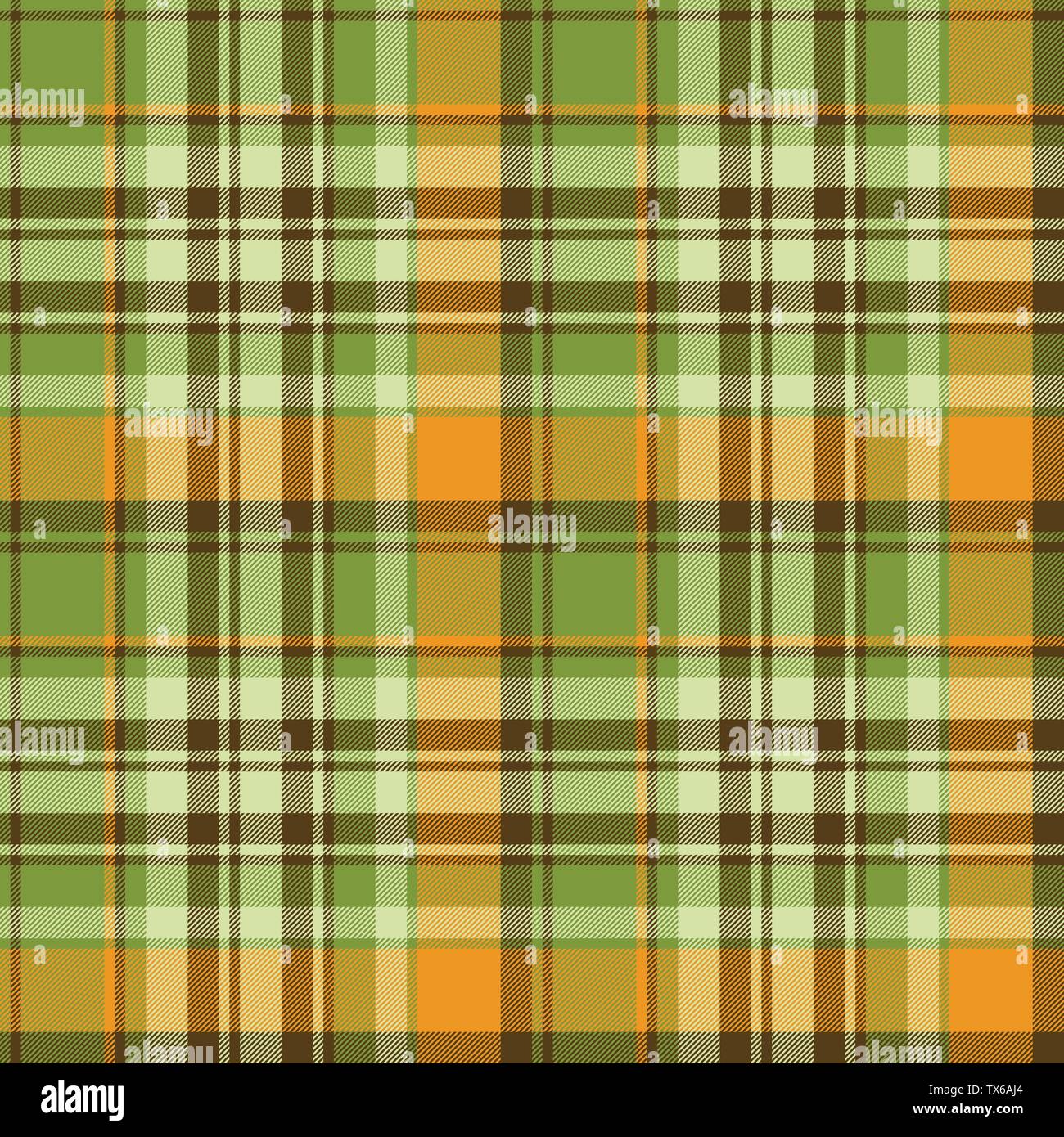 Irish check plaid fabric texture seamless pattern. Vector illustration ...