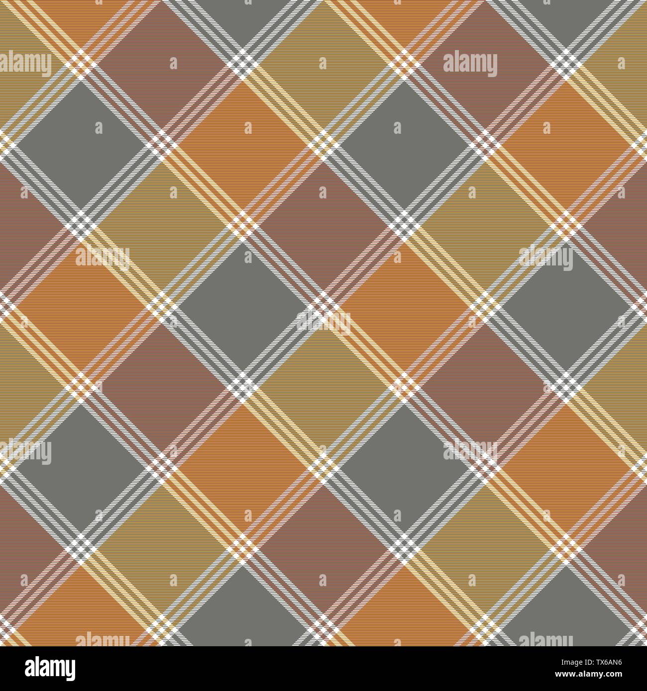 Retro fabric texture check seamless pattern. Vector illustration. Stock Vector