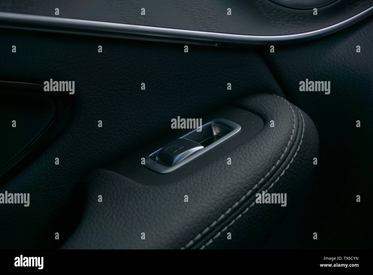 Window switch in a car Stock Photo Alamy