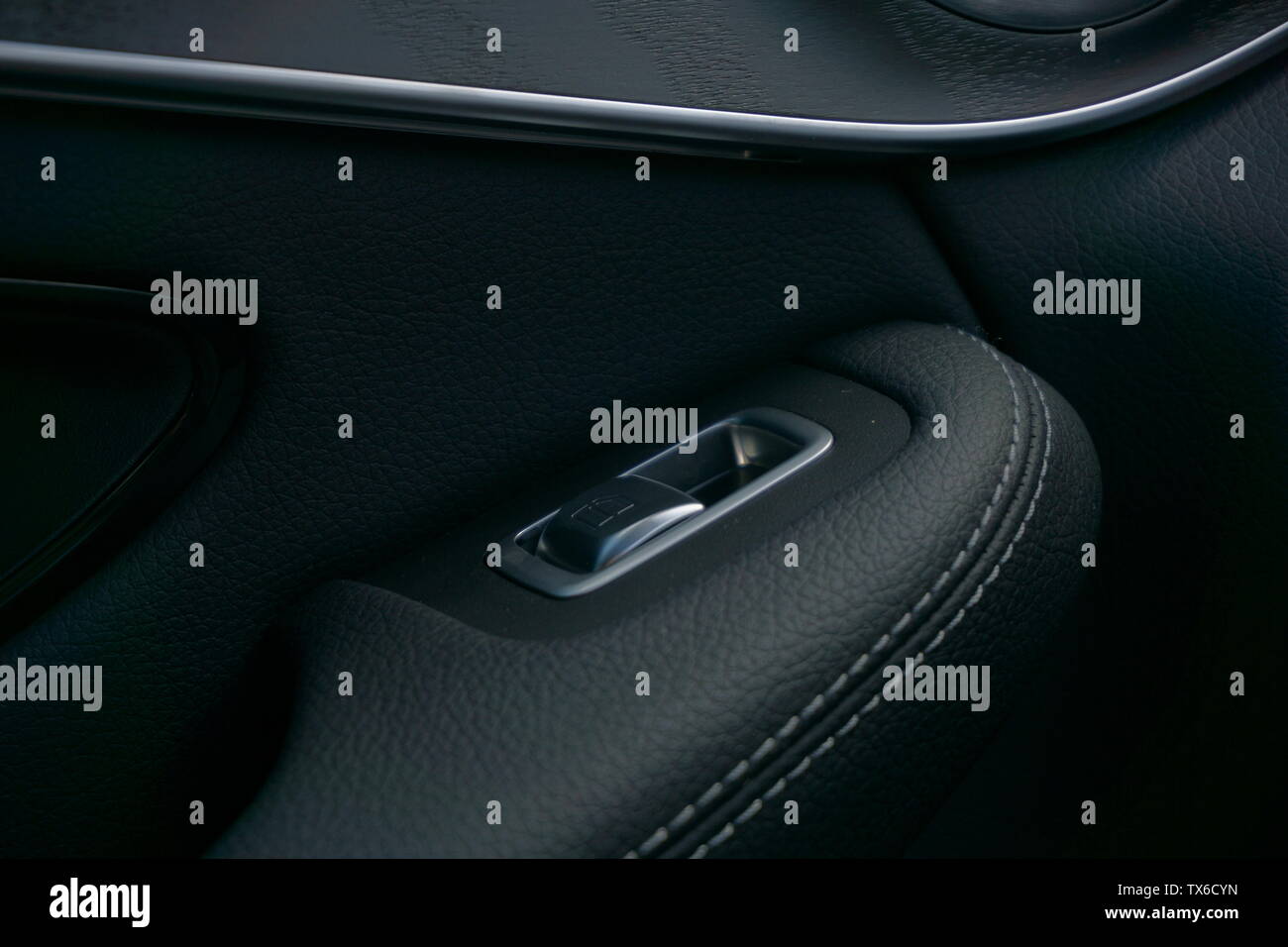 Window switch in a car Stock Photo