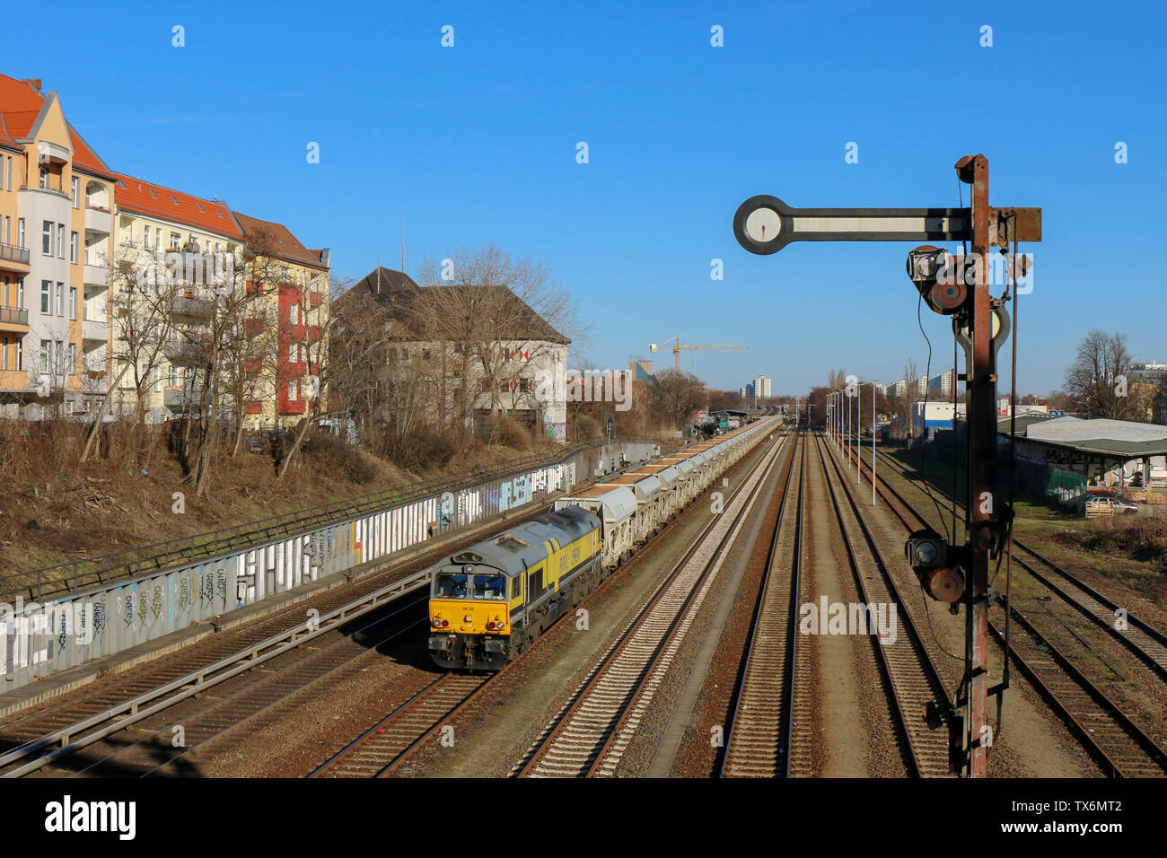 freight train in Berlin Stock Photo
