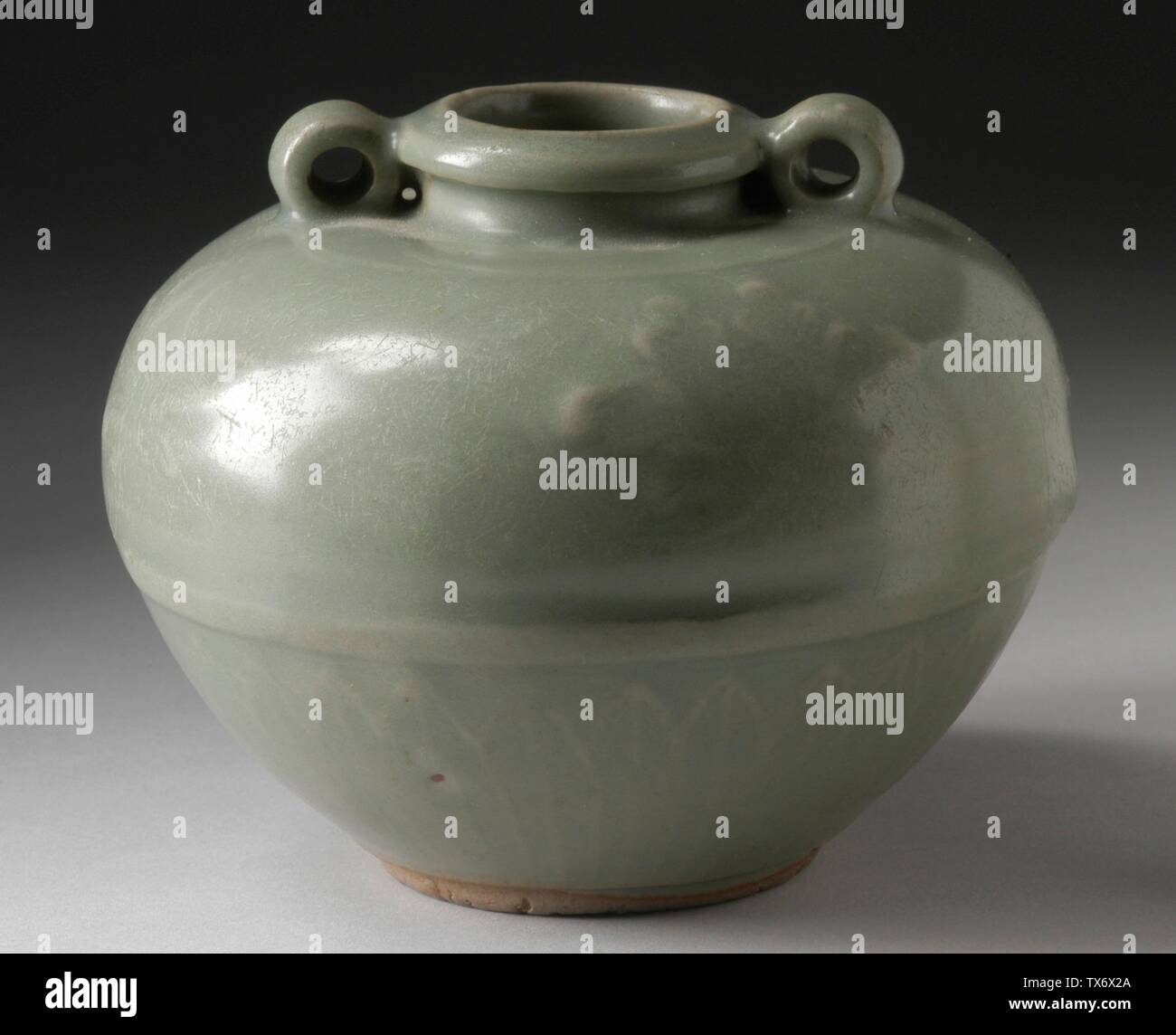 Jug;  China, 14th-16th century Furnishings; Serviceware Stoneware with celadon glaze Gift of Ambassador and Mrs. Edward E. Masters (M.84.213.352) South and Southeast Asian Art; 14th-16th century; Stock Photo