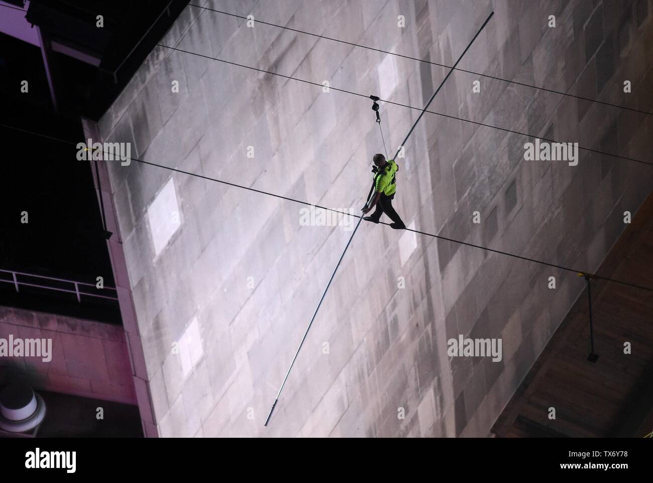 Nik Wallenda at a public appearance for Wallenda Highwire Live Times