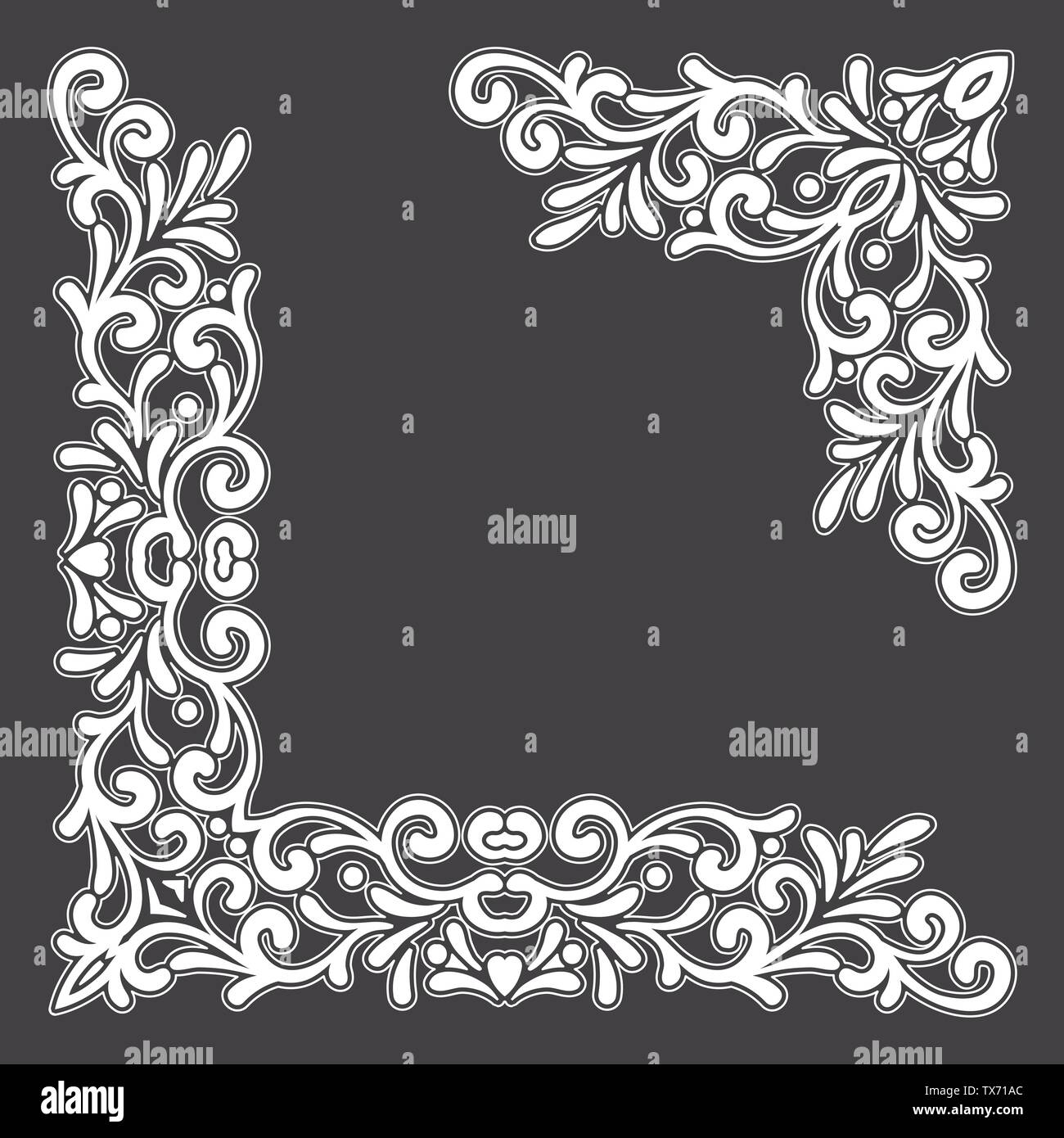 Symmetrical corner motif Stock Vector Images - Alamy