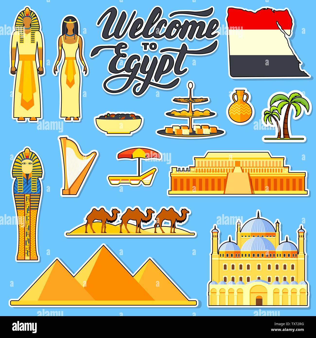 Ancient egypt food Stock Vector Images - Alamy