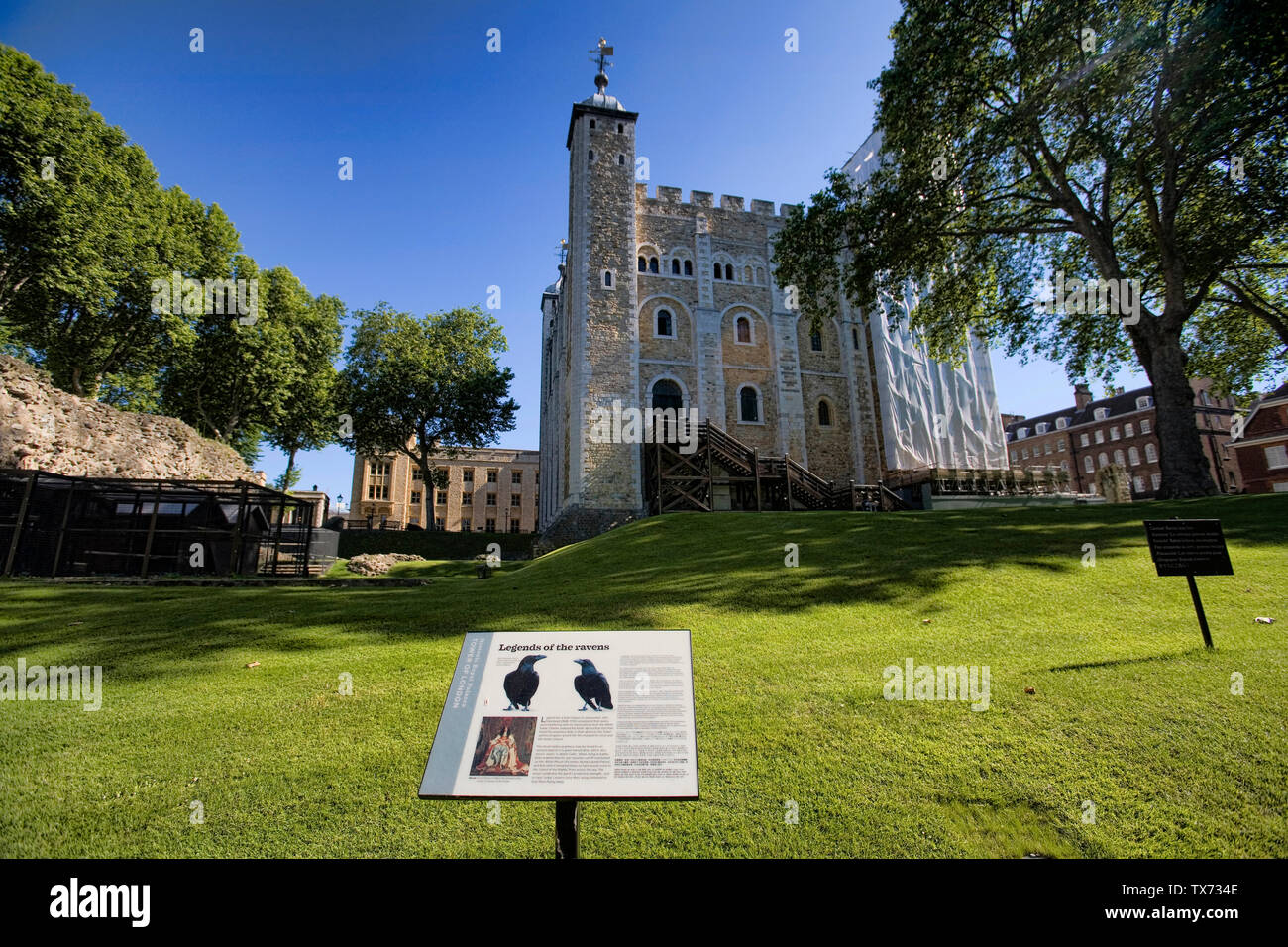 The 'White Tower' of the Tower of London England Britain UK Stock Photo