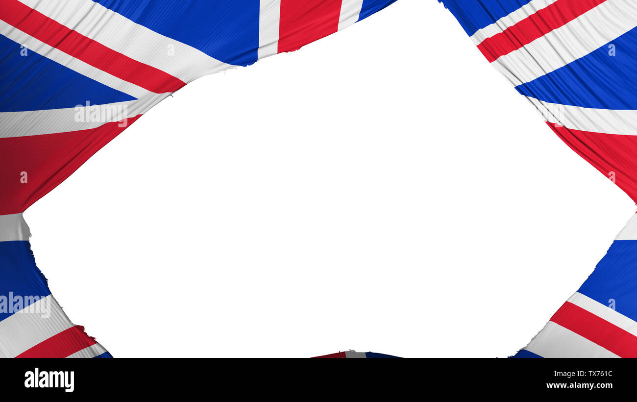 Divided United Kingdom UK flag Stock Photo - Alamy