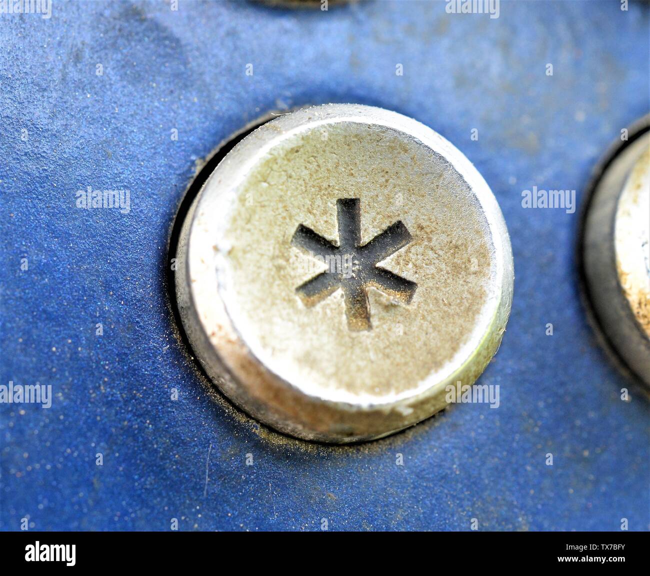 old public phone dirty buttons image Stock Photo - Alamy
