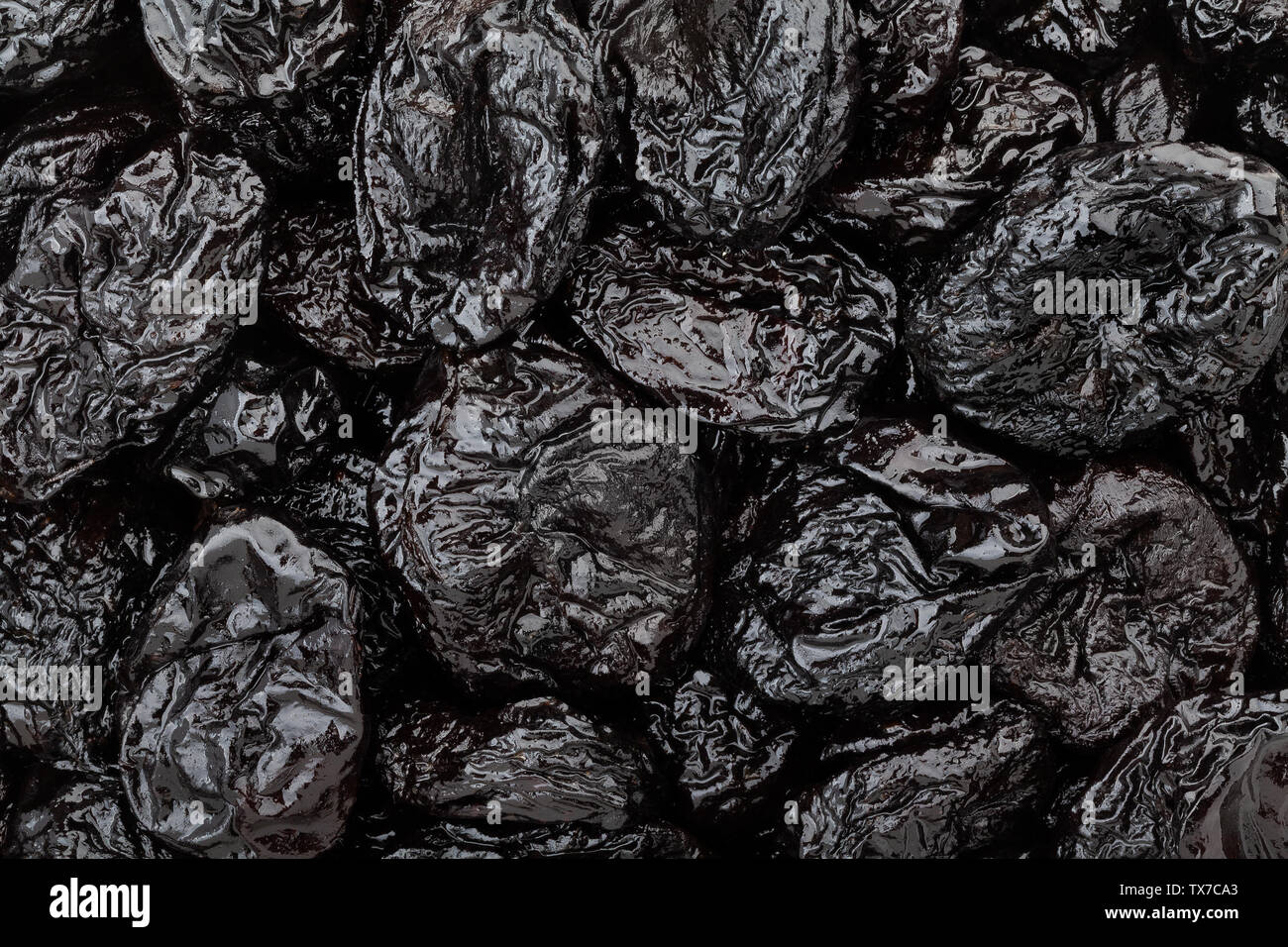 prunes background texture pattern closeup Stock Photo