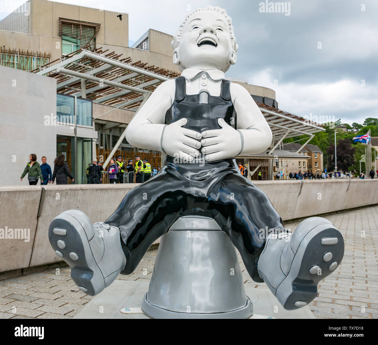 Oor Wullie Big Bucket Art Trail by Peter Davidson, Scottish Pariament