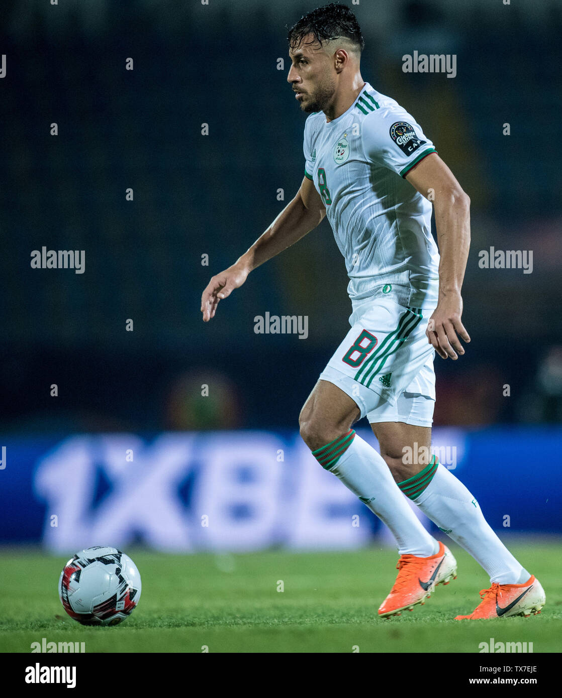 CAIRO, EGYPT JUNE 23 Mohamed Youcef Belaili of Algeria control ball