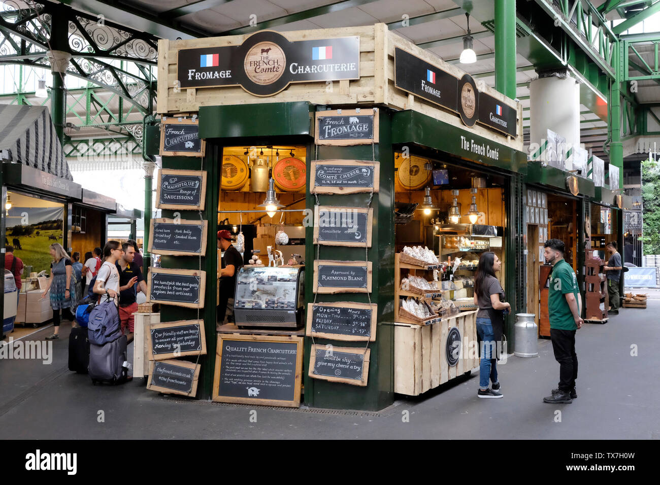 The French Comte shop, Borough market, London Stock Photo Alamy