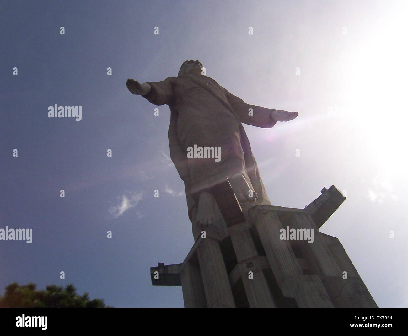 Statue of Jesus Christ in El Picacho National Park overlooking