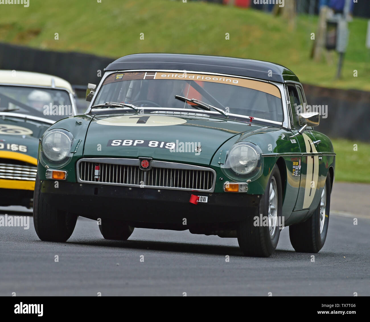 Neil Coker, MGB, Equipe GTS, Masters Historic Festival, Brands Hatch, May 2019. Brands Hatch, classic cars, classic event, Classic Racing Cars, FIA, H Stock Photo
