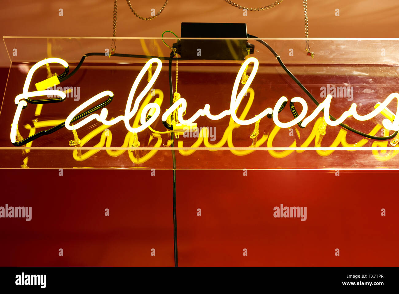 Close up of neon sign Stock Photo Alamy