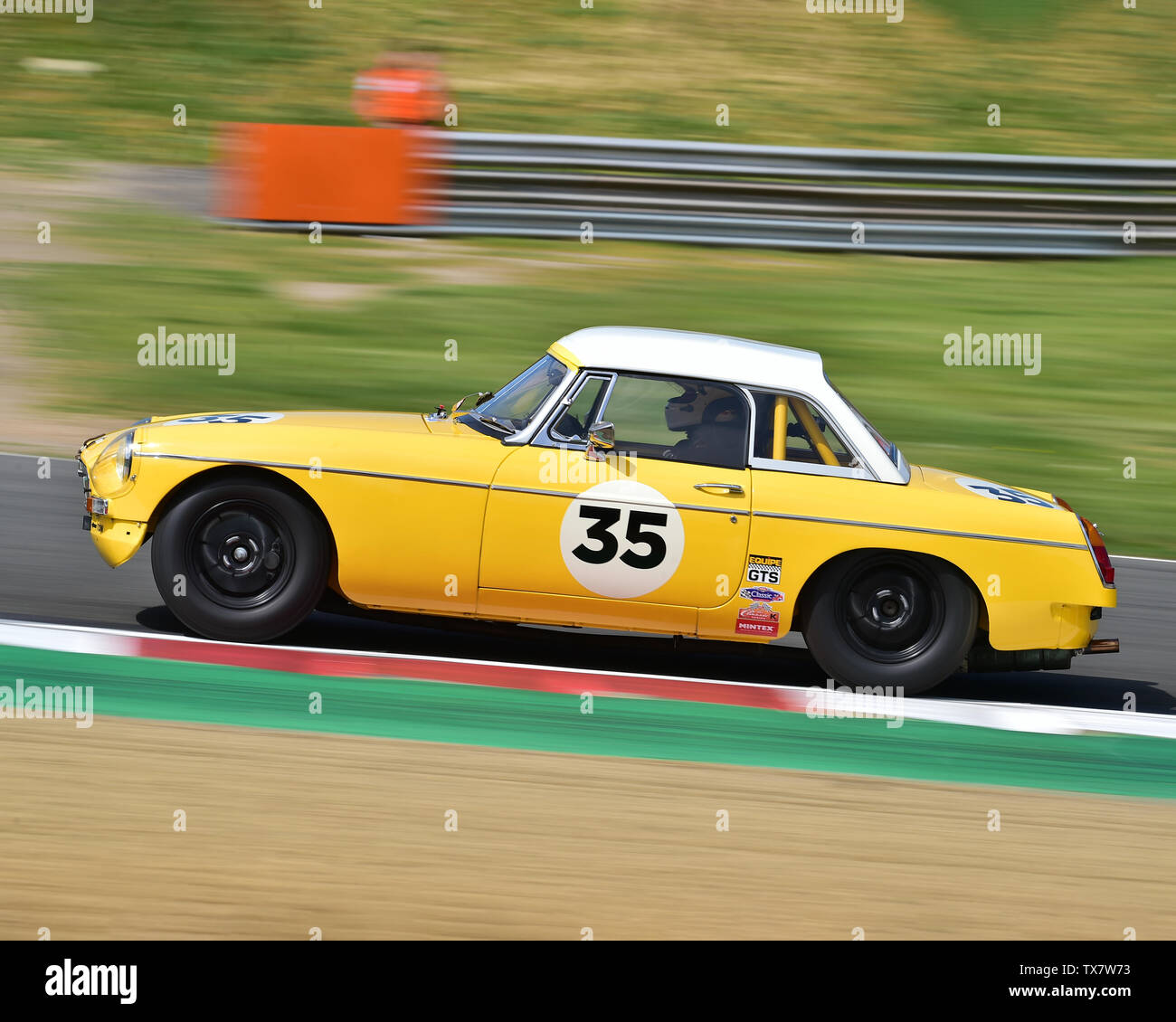 Tim Greenhill, MGB, Equipe GTS, Masters Historic Festival, Brands Hatch, May 2019. Brands Hatch, classic cars, classic event, Classic Racing Cars, FIA Stock Photo