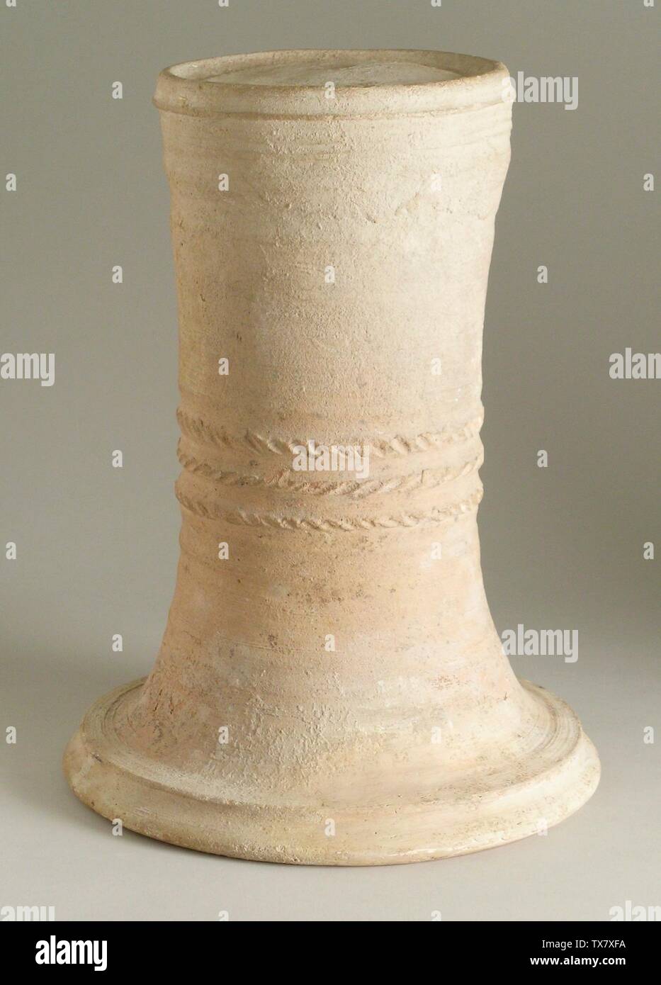 Lampstand;  Syria, 7th-8th century Furnishings; Lighting Earthenware, with applied and incised decoration The Madina Collection of Islamic Art, gift of Camilla Chandler Frost (M.2002.1.121) Islamic Art; 7th-8th century; Stock Photo
