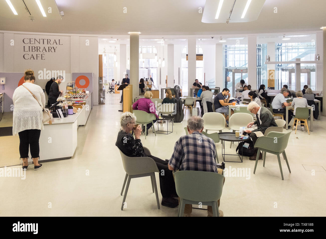 Cafe,Central Library,Manchester Central Library,Manchester,north,northern,north  west,city,England,English,GB,UK,Britain,British,Europe Stock Photo - Alamy