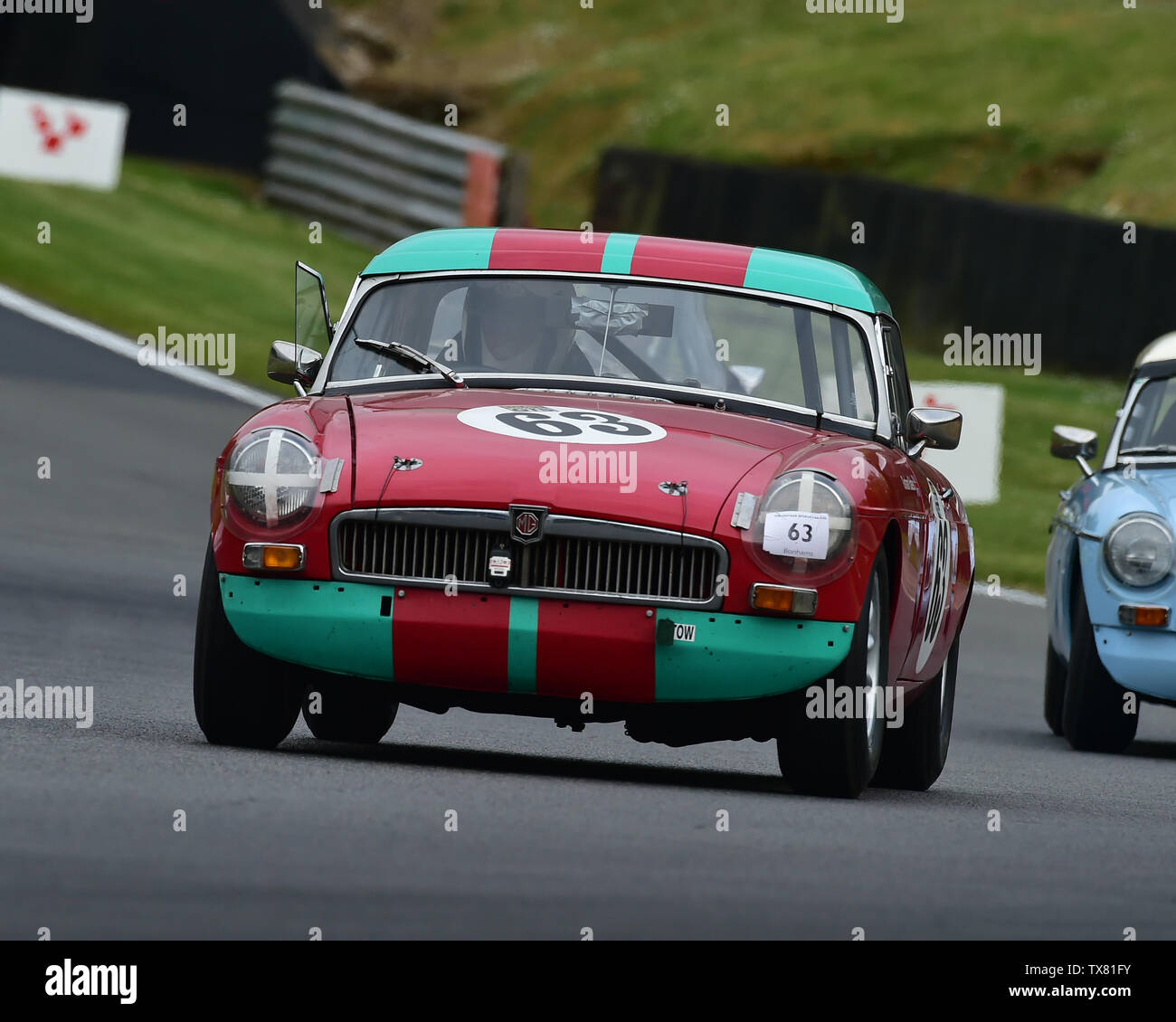 Graham Bates, MGB, Equipe GTS, Masters Historic Festival, Brands Hatch, May 2019. Brands Hatch, classic cars, classic event, Classic Racing Cars, FIA, Stock Photo