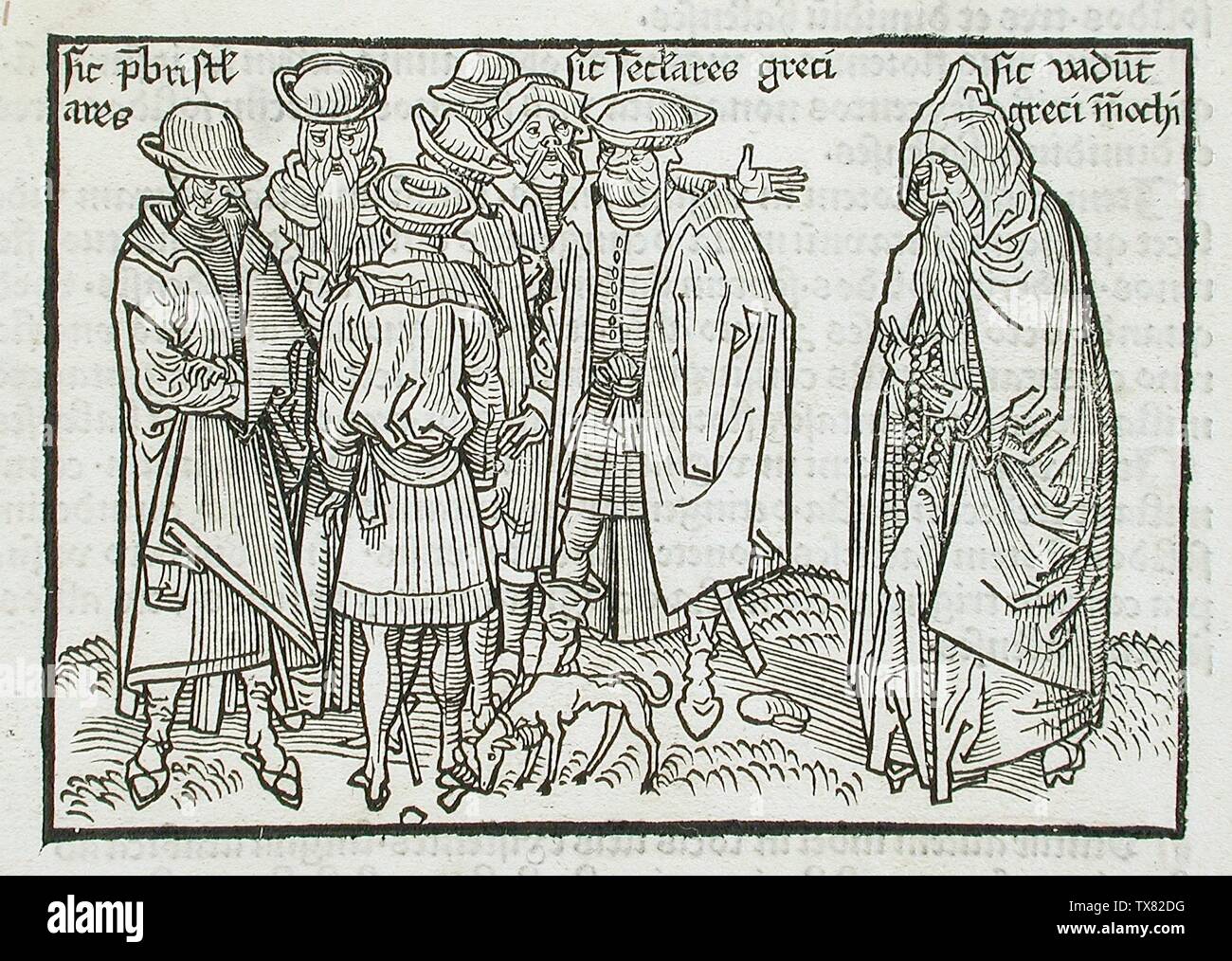 Leaf from Sanctae Pereginationes;  Germany, published 1486 Prints; woodcuts Woodcut Gift of Mr. and Mrs. Oscar Salzer (49.27.45) Prints and Drawings; Published 1486; Stock Photo